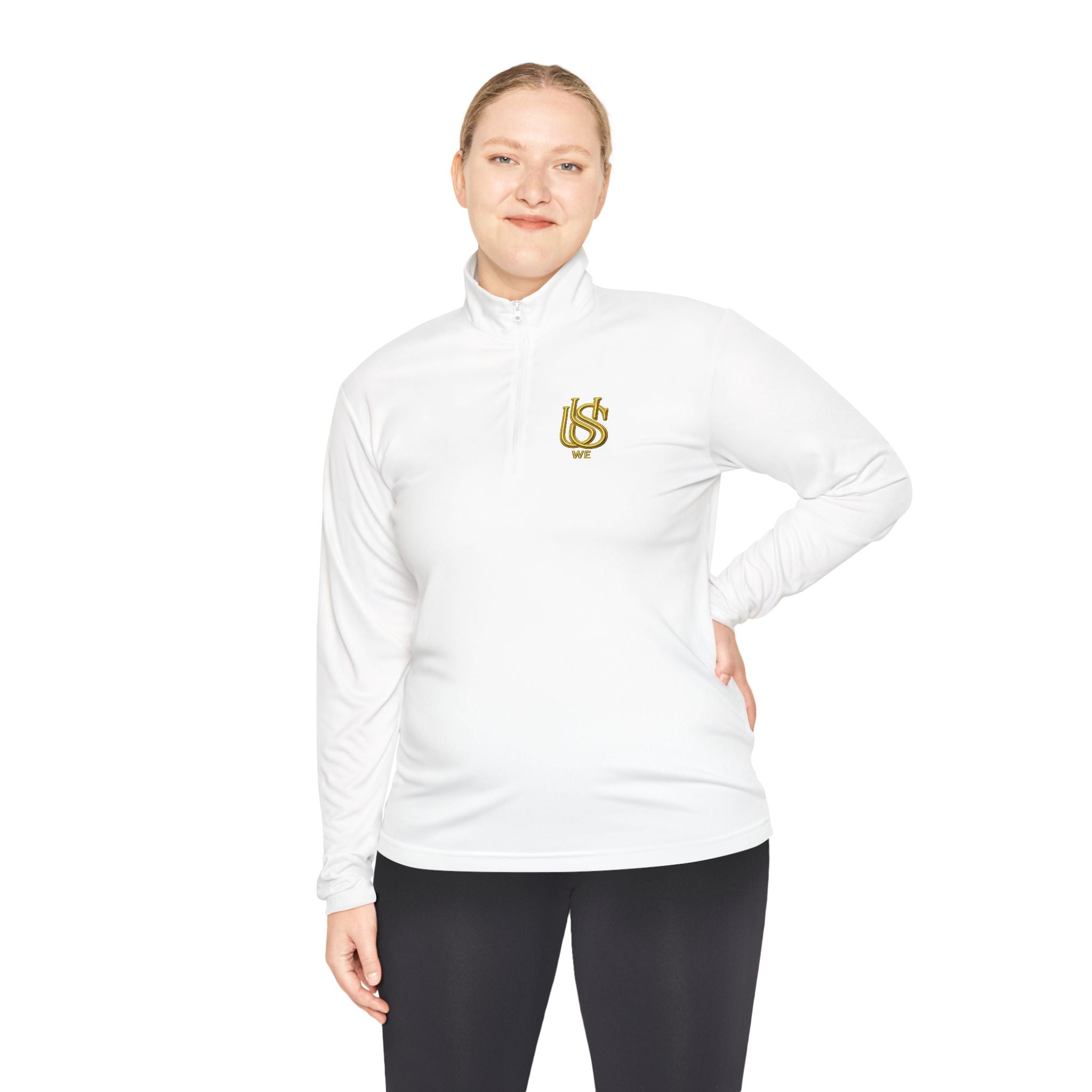 Gold USWE Logo Quarter-Zip Pullover