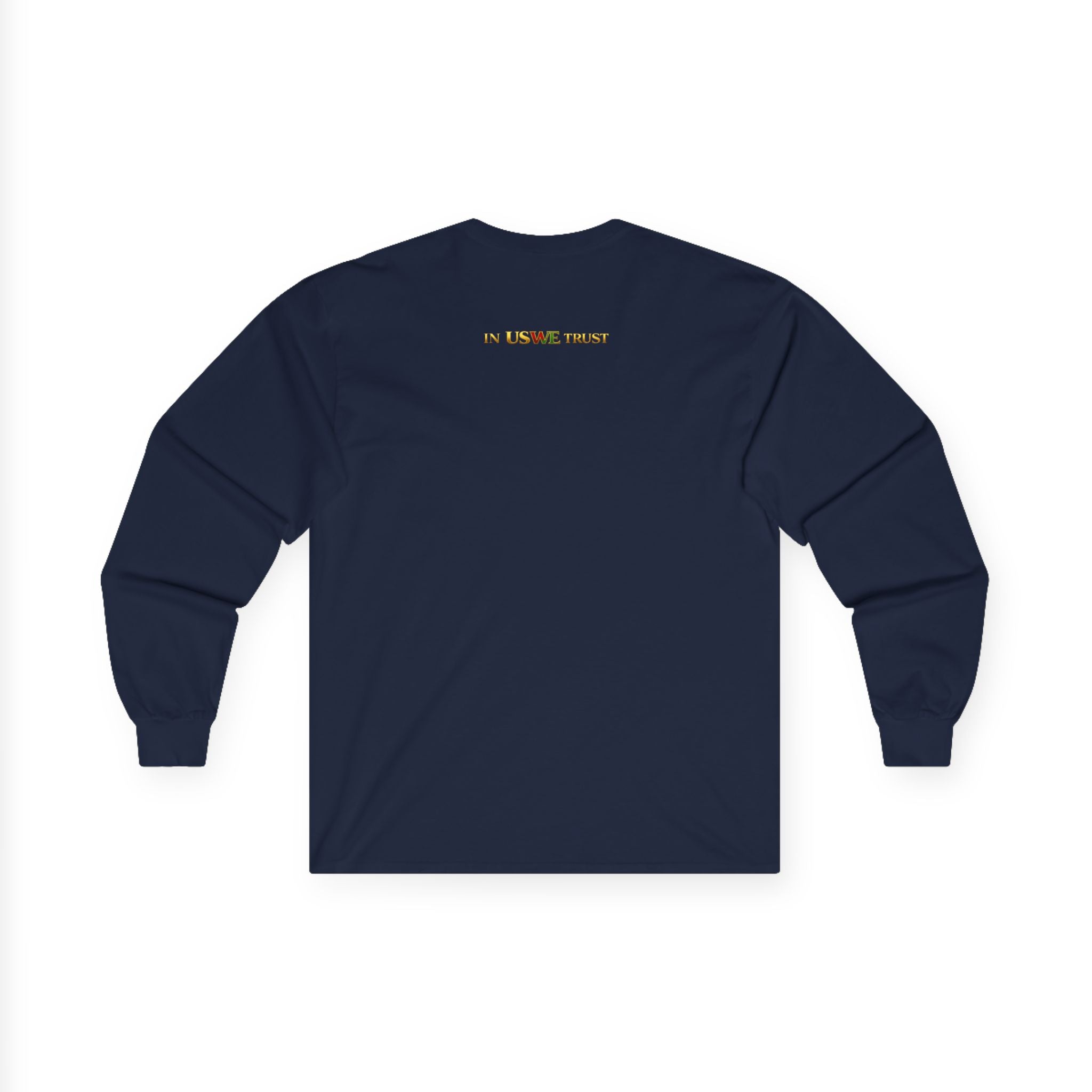 In USWE Trust Coin Graphic Long Sleeve Tee | Vintage Token Design