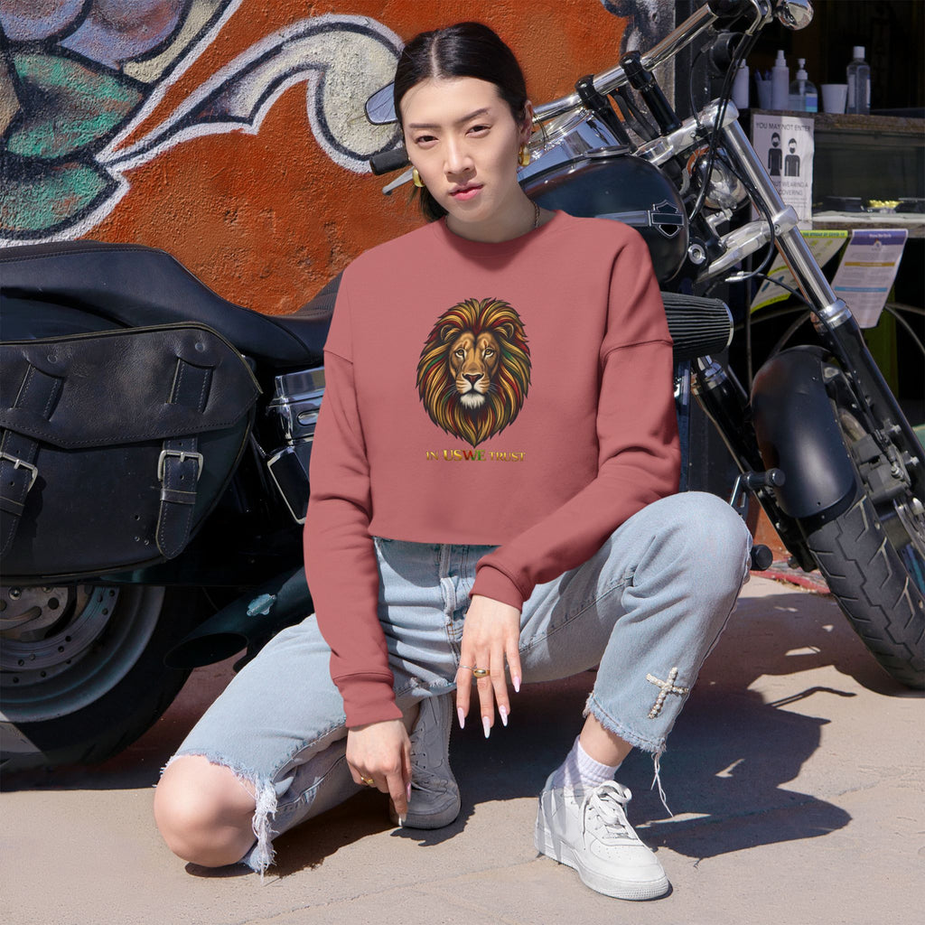 In USWE Trust Lion Head Cropped Sweatshirt —