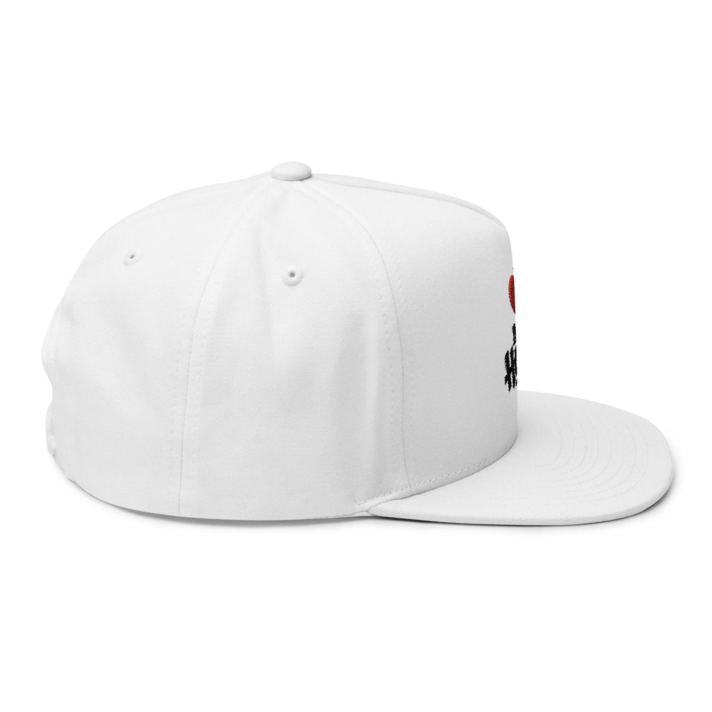 I Heart My Hood Embroidered Flat Bill Cap