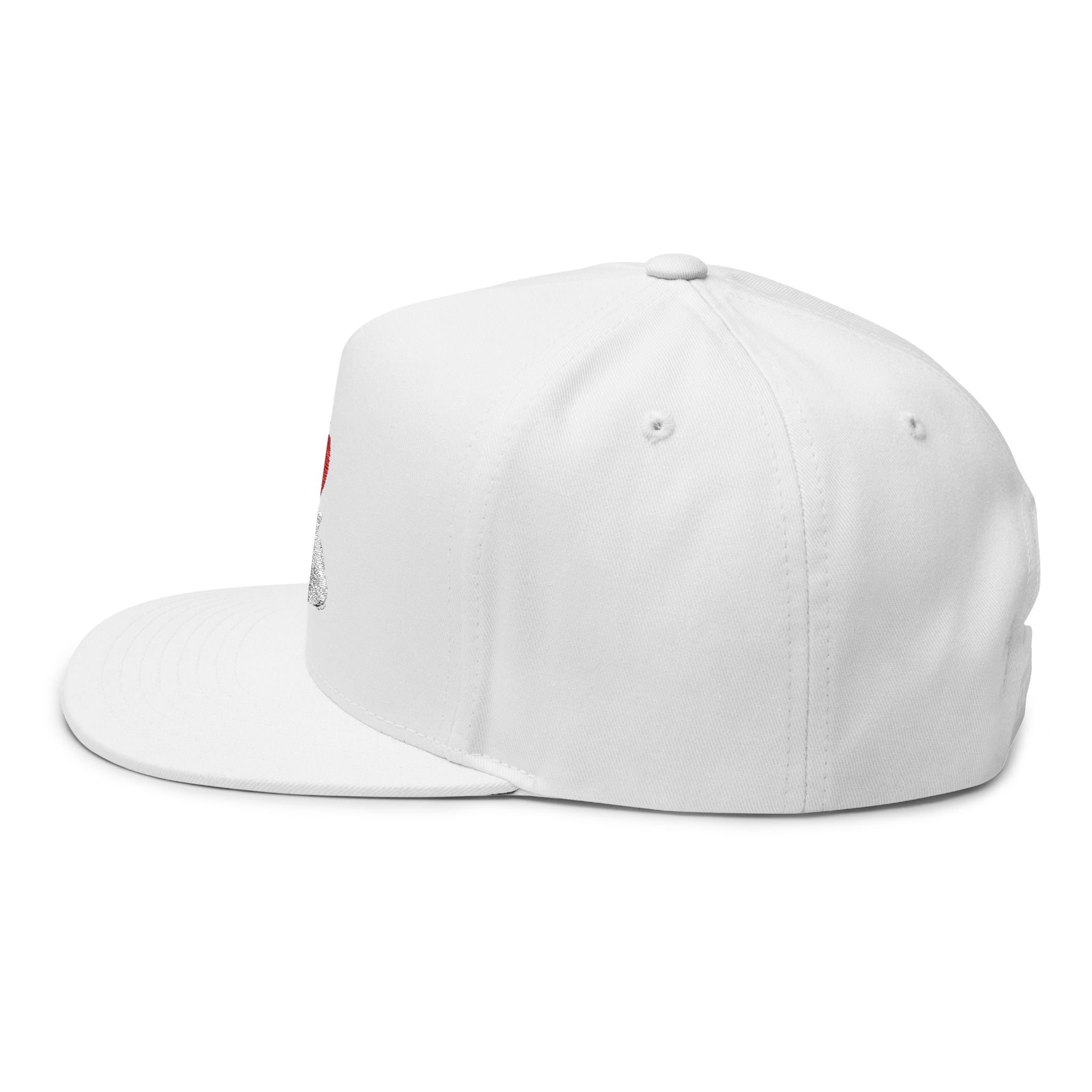 I Heart My Hood Embroidered Flat Bill Cap