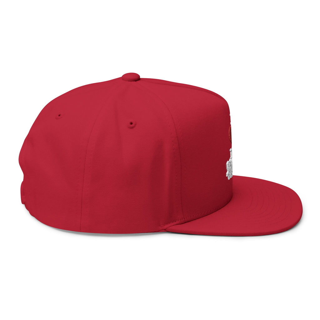 I Heart My Hood Embroidered Flat Bill Cap