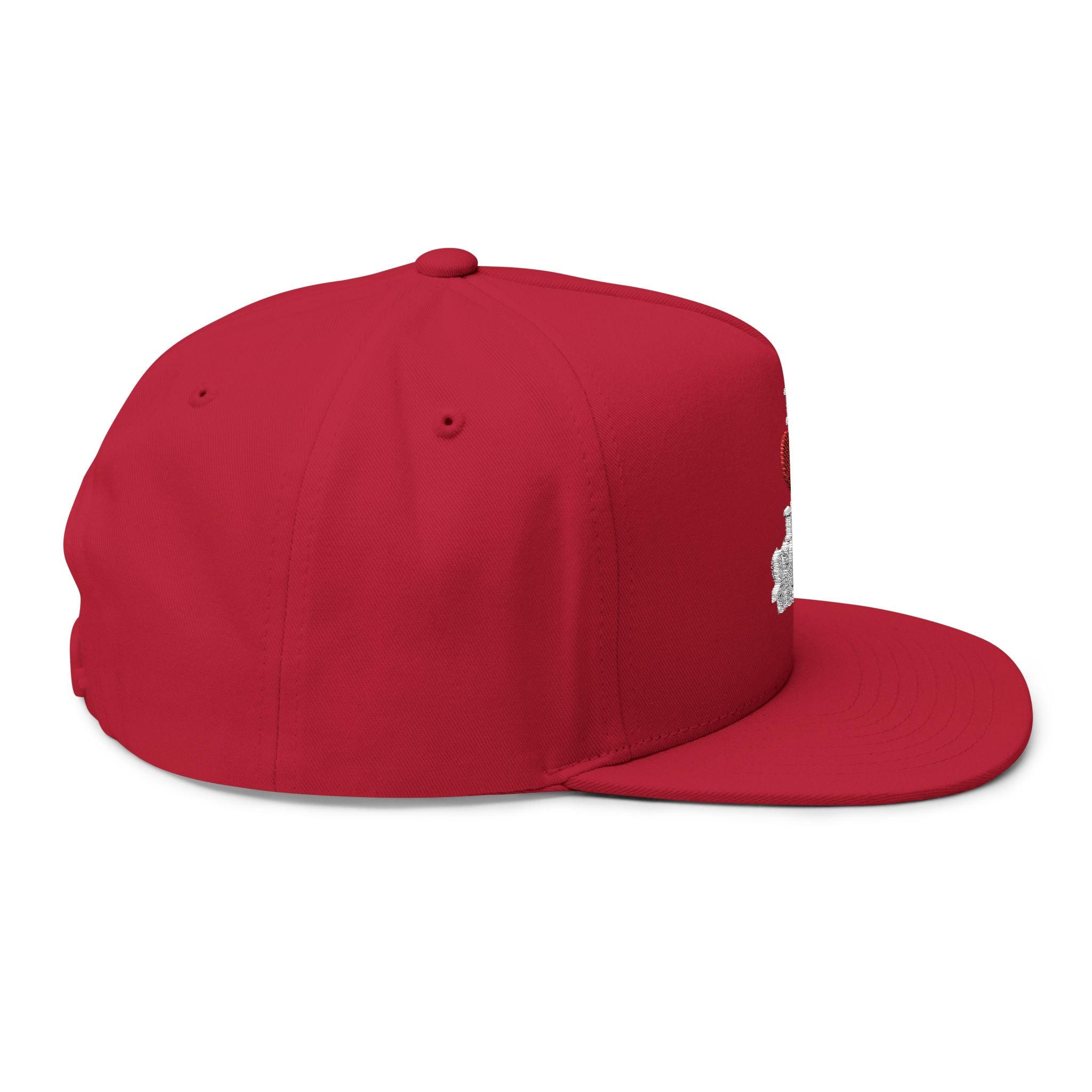 I Heart My Hood Embroidered Flat Bill Cap