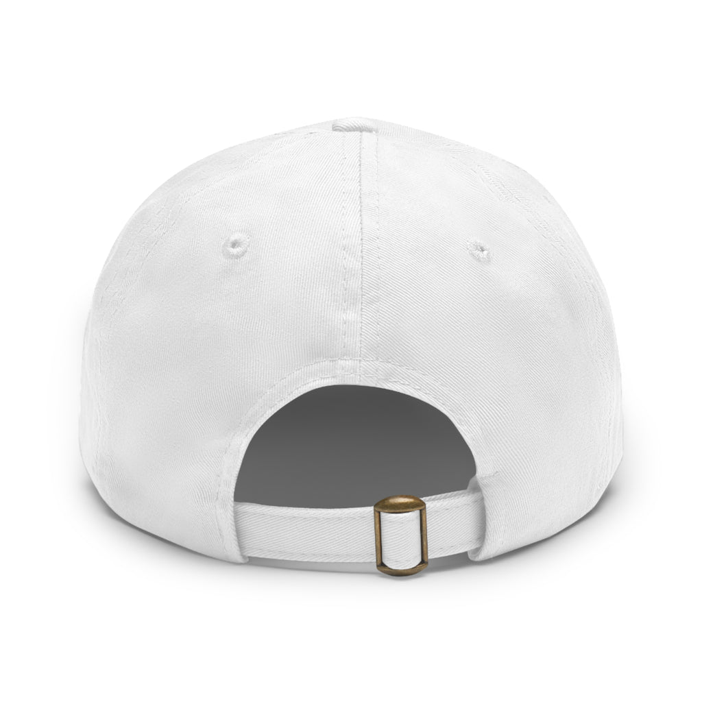 USWE Leather Patch Dad Hat — Vintage Gold Emblem Baseball Cap