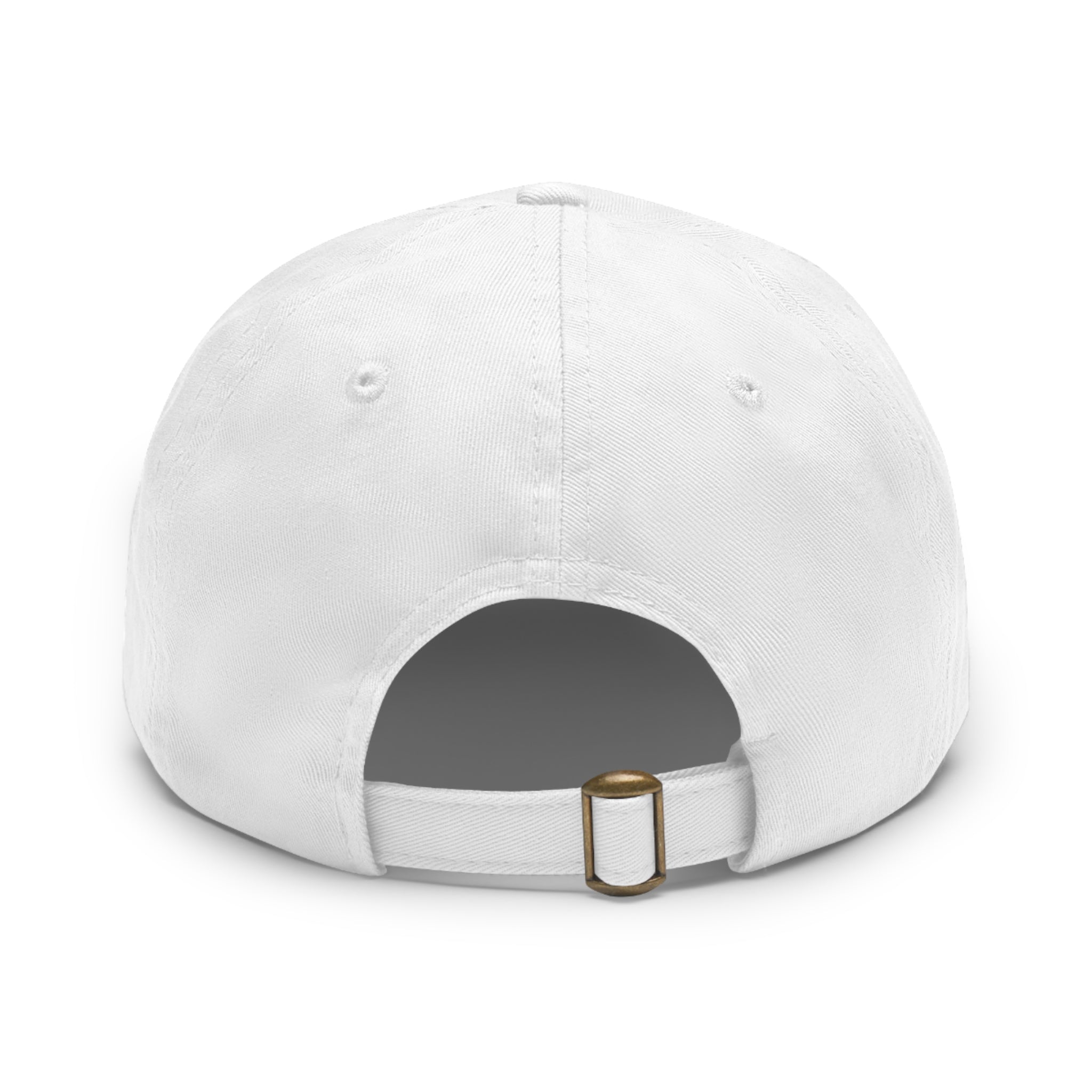USWE Leather Patch Dad Hat — Vintage Gold Emblem Baseball Cap
