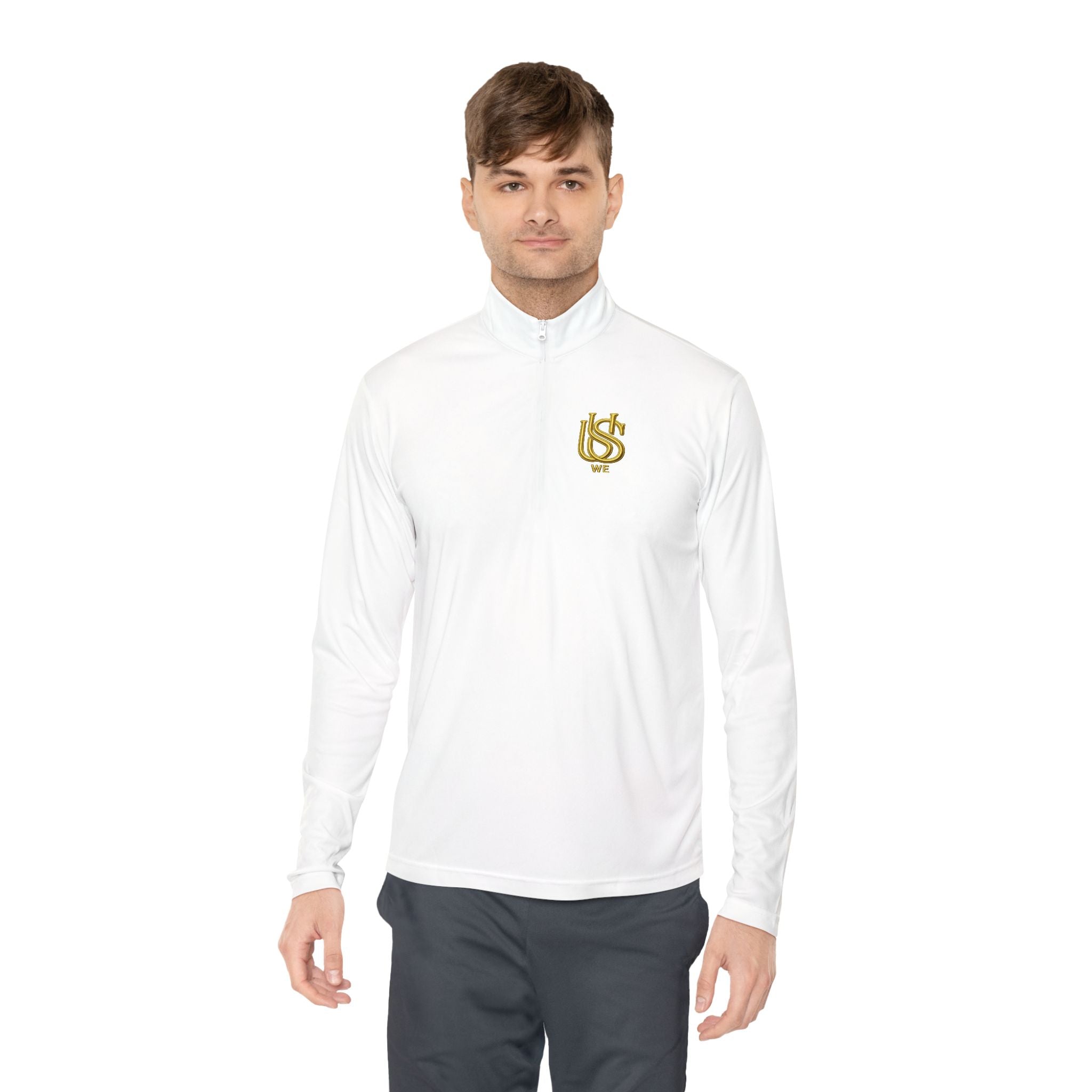 Gold USWE Logo Quarter-Zip Pullover
