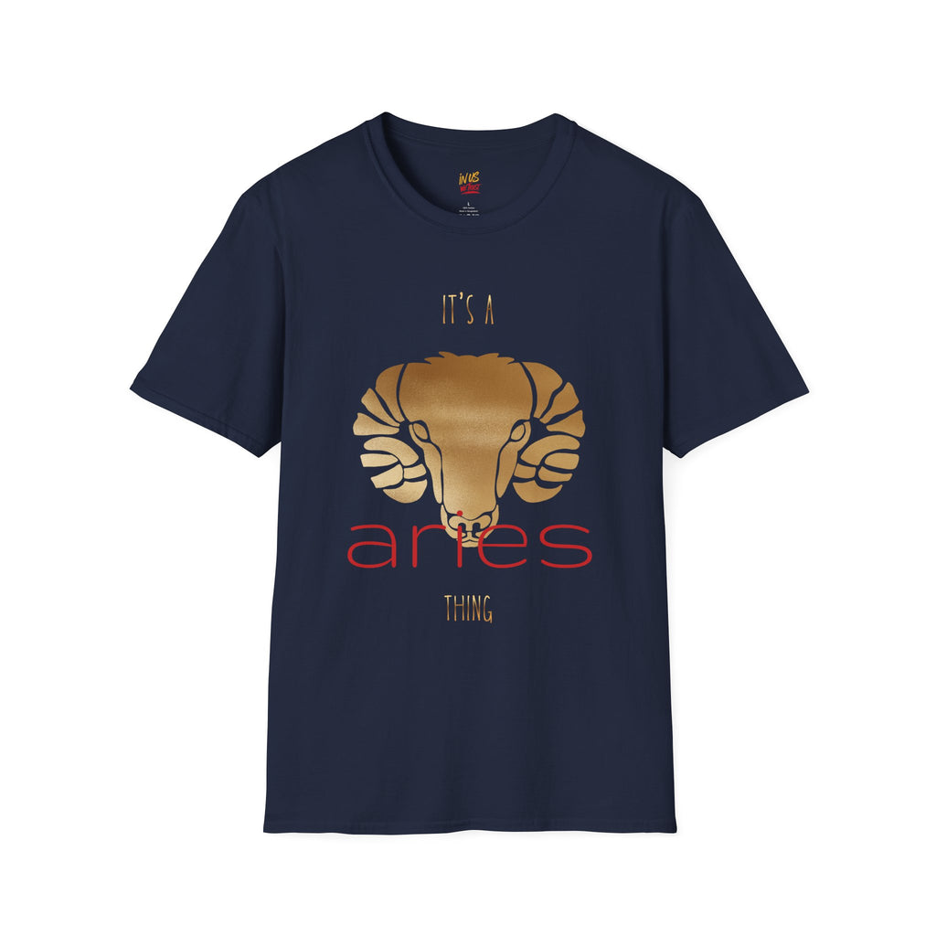USWE Aries Zodiac T-Shirt – Gold Ram Astrology Tee (It’s a Aries)