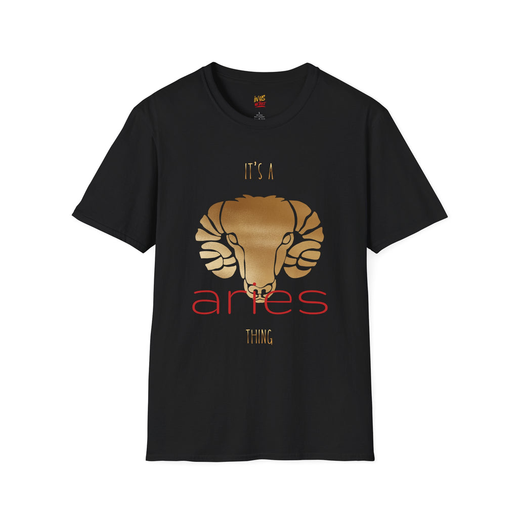 USWE Aries Zodiac T-Shirt – Gold Ram Astrology Tee (It’s a Aries)