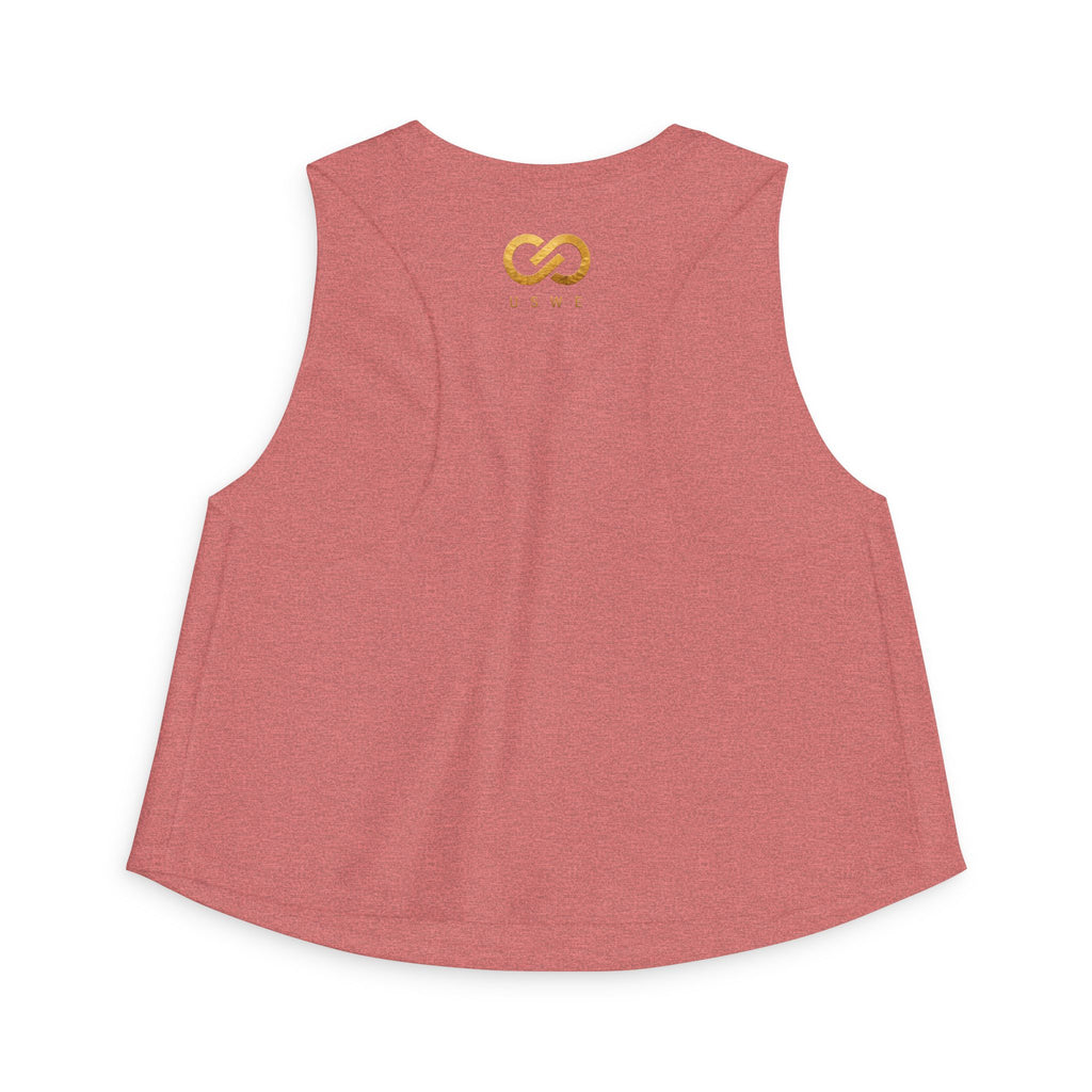In Us We Trust Crop Top - Gold Infinity Link Women's Tank