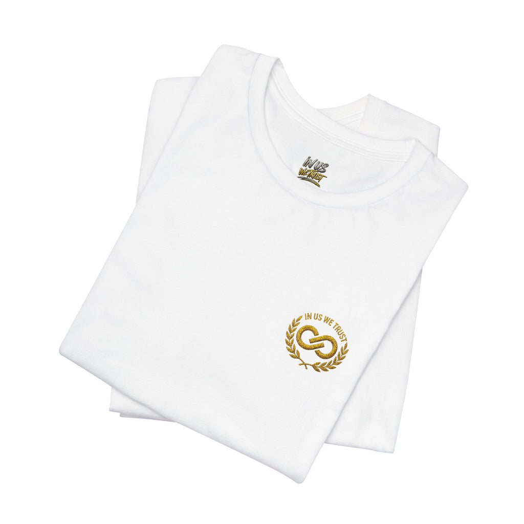 IN US WE TRUST™ Gold Crest Embroidered Tee