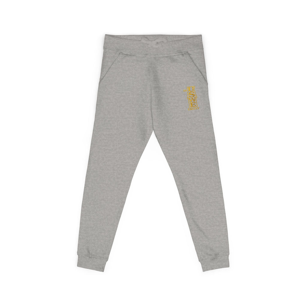 Embroidered USWE Gold Crest Sweatpants — Cozy Fleece Joggers