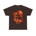 Aries Fire Ram T‑Shirt — Zodiac Astrology Tee with 'ARIES' Text
