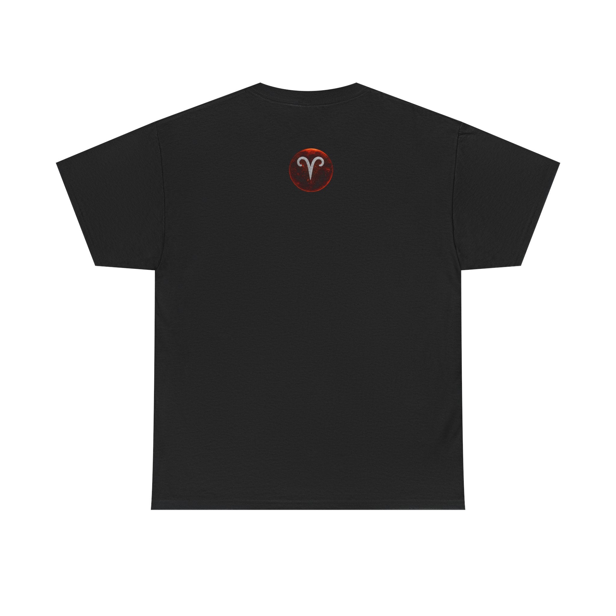 Aries Fire Ram T‑Shirt — Zodiac Astrology Tee with 'ARIES' Text