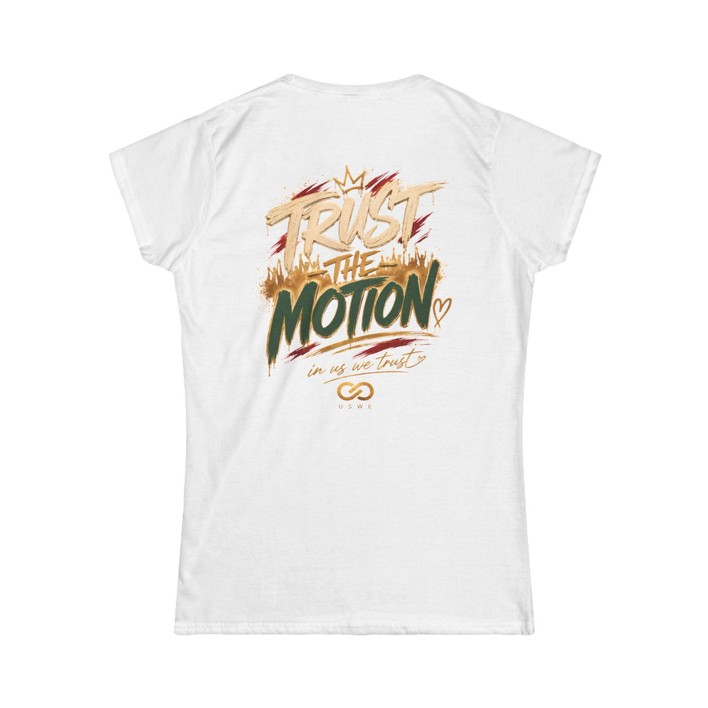 Womens In Us We Trust Heritage seal — "Trust the Motion"