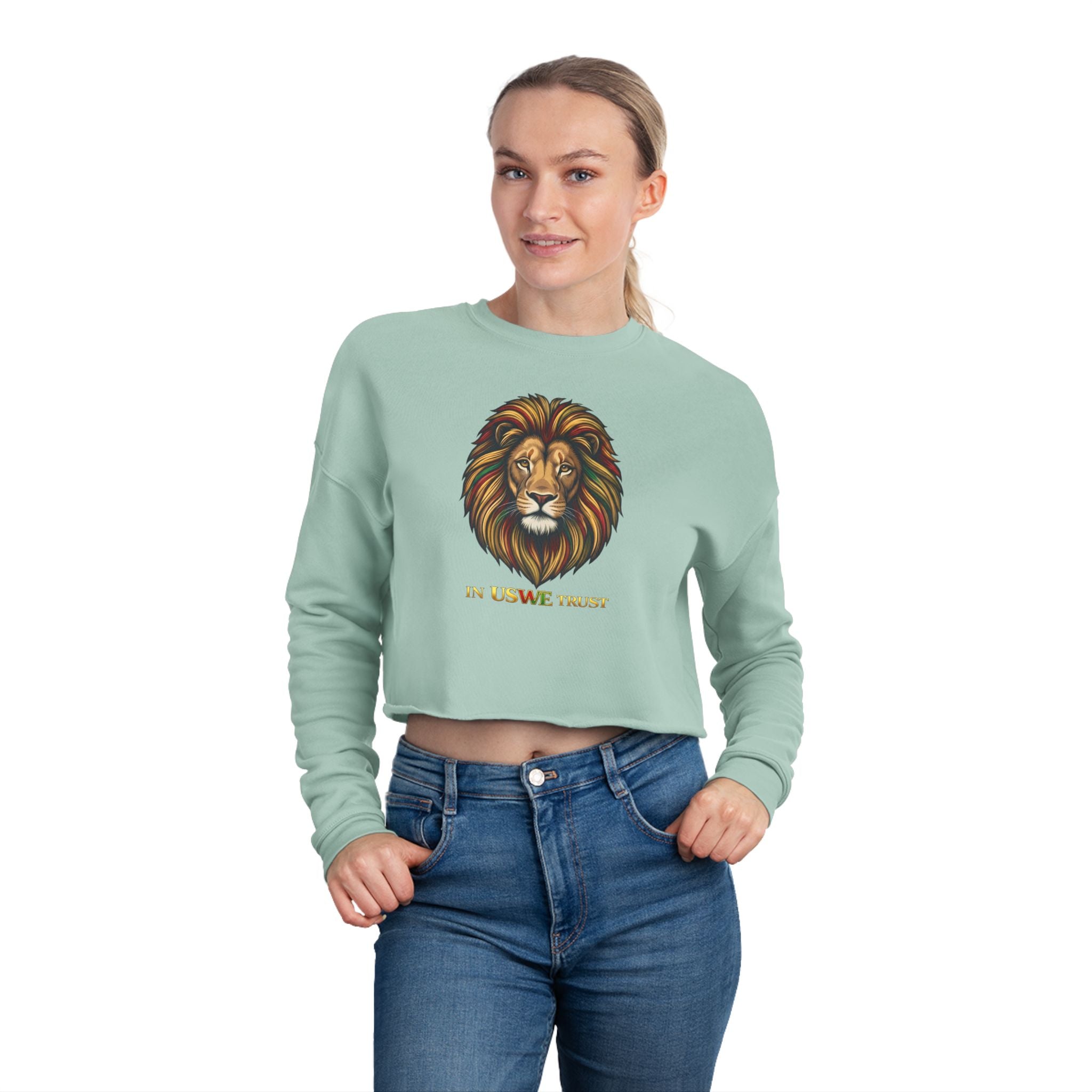 In USWE Trust Lion Head Cropped Sweatshirt —