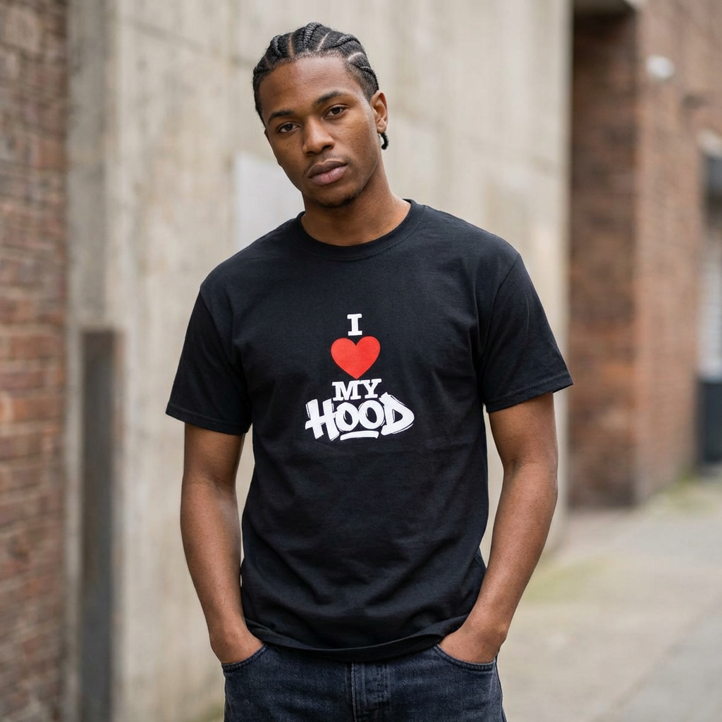 I Heart My Hood T-Shirt Wht Txt — USWE Graffiti