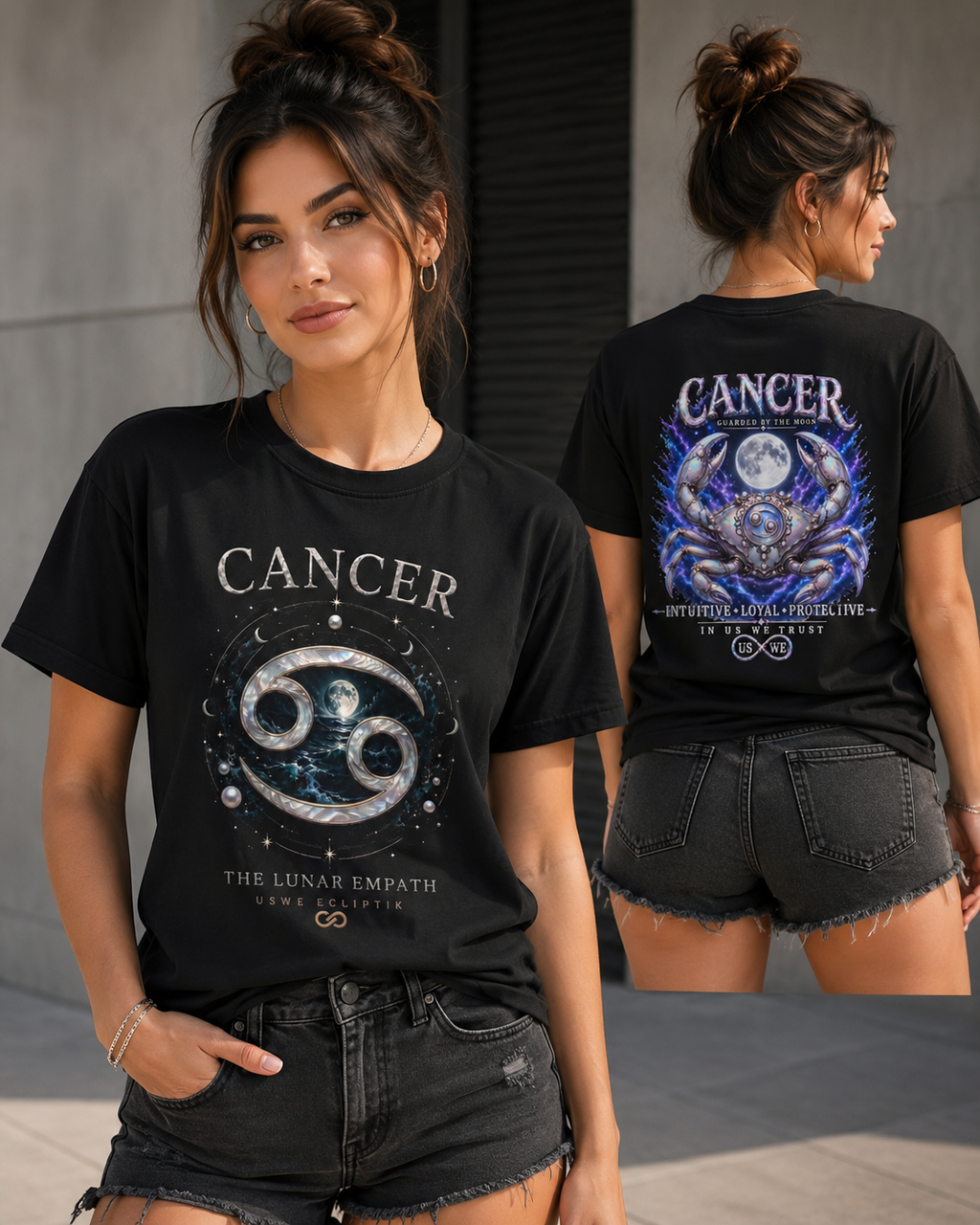USWE Ecliptik— Cancer Constellation Moon Crab Astrology Tee
