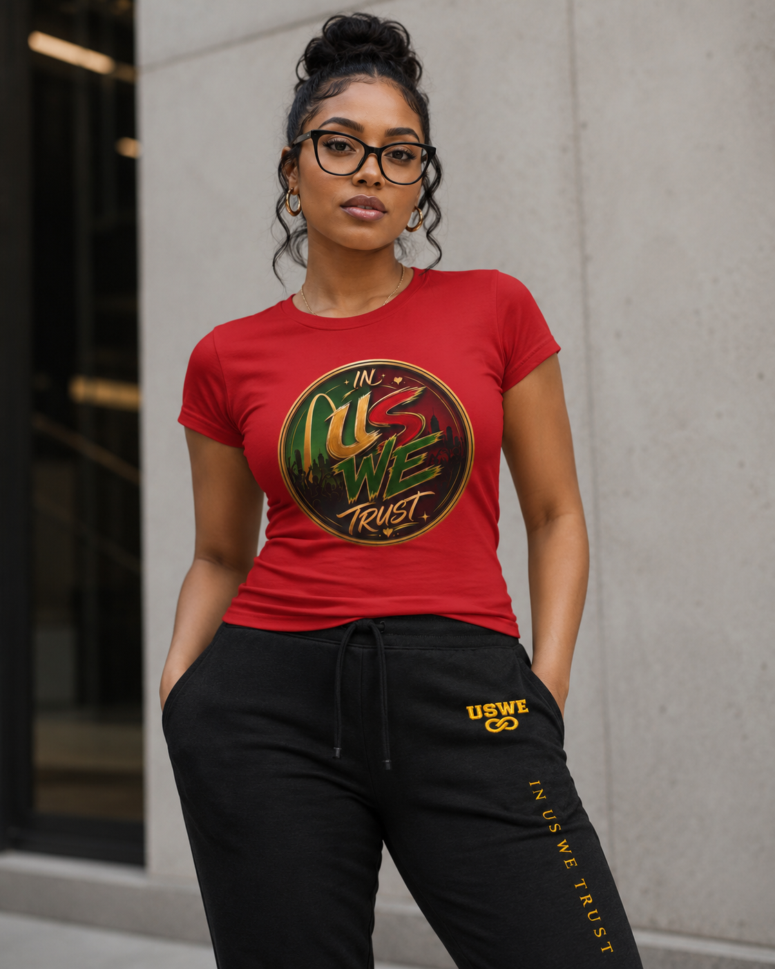 Womens In Us We Trust Heritage seal — "Trust the Motion"