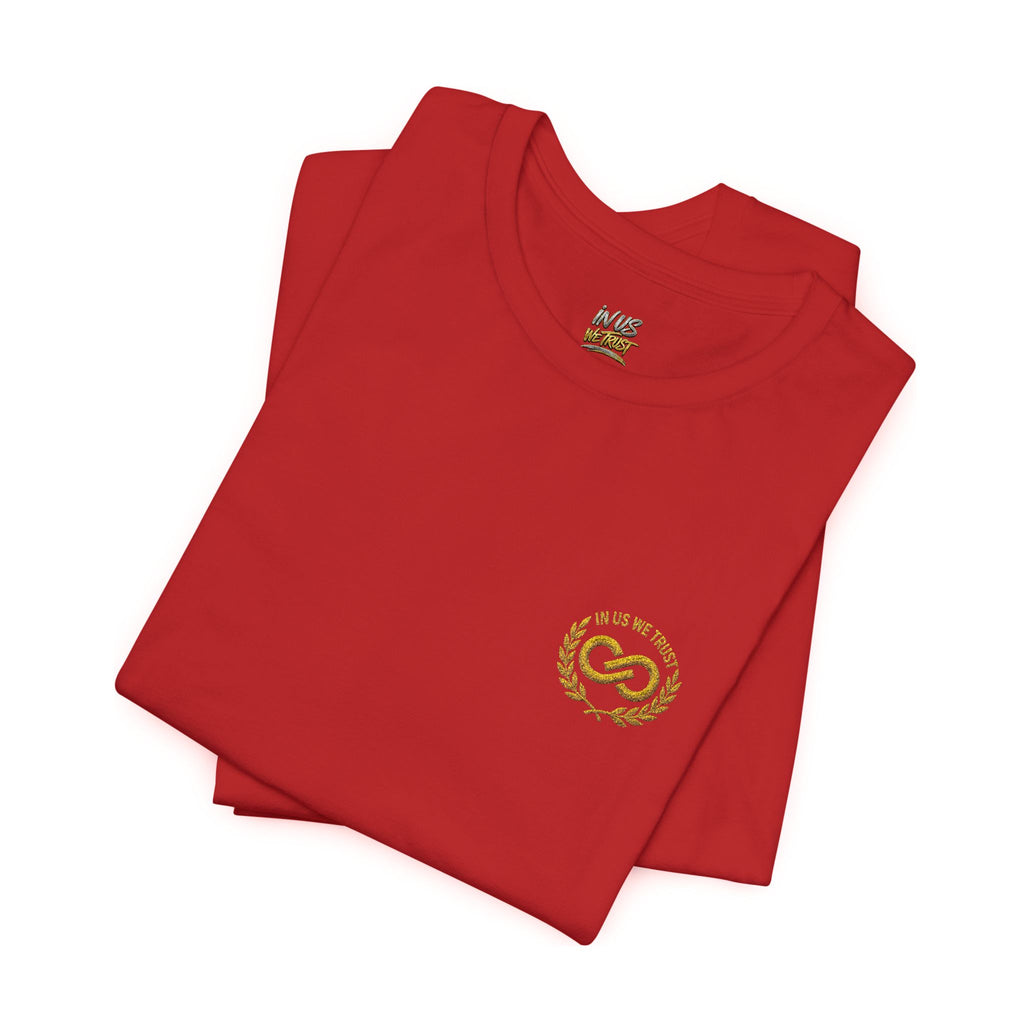 IN US WE TRUST™ Gold Crest Embroidered Tee