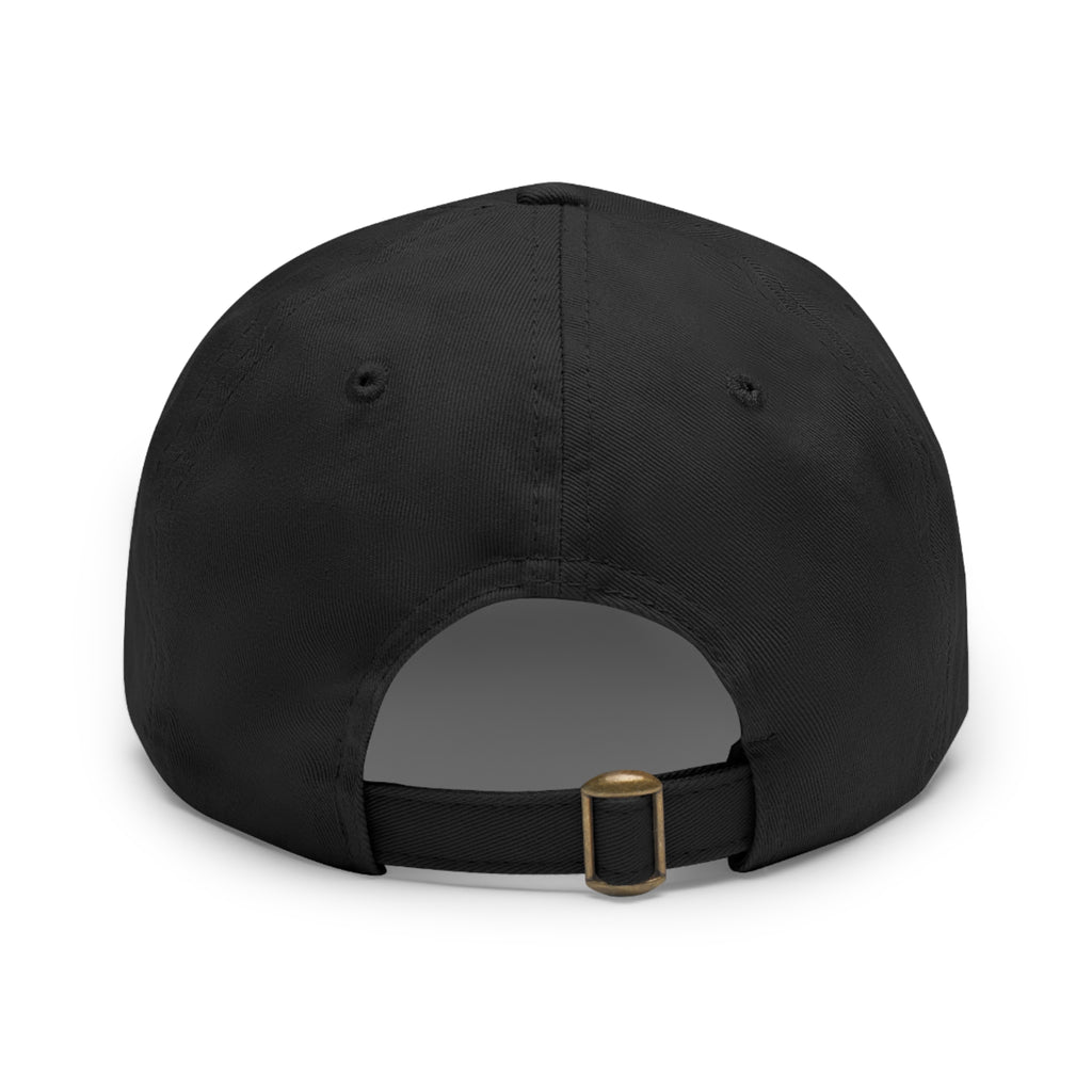 USWE Leather Patch Dad Hat — Vintage Gold Emblem Baseball Cap