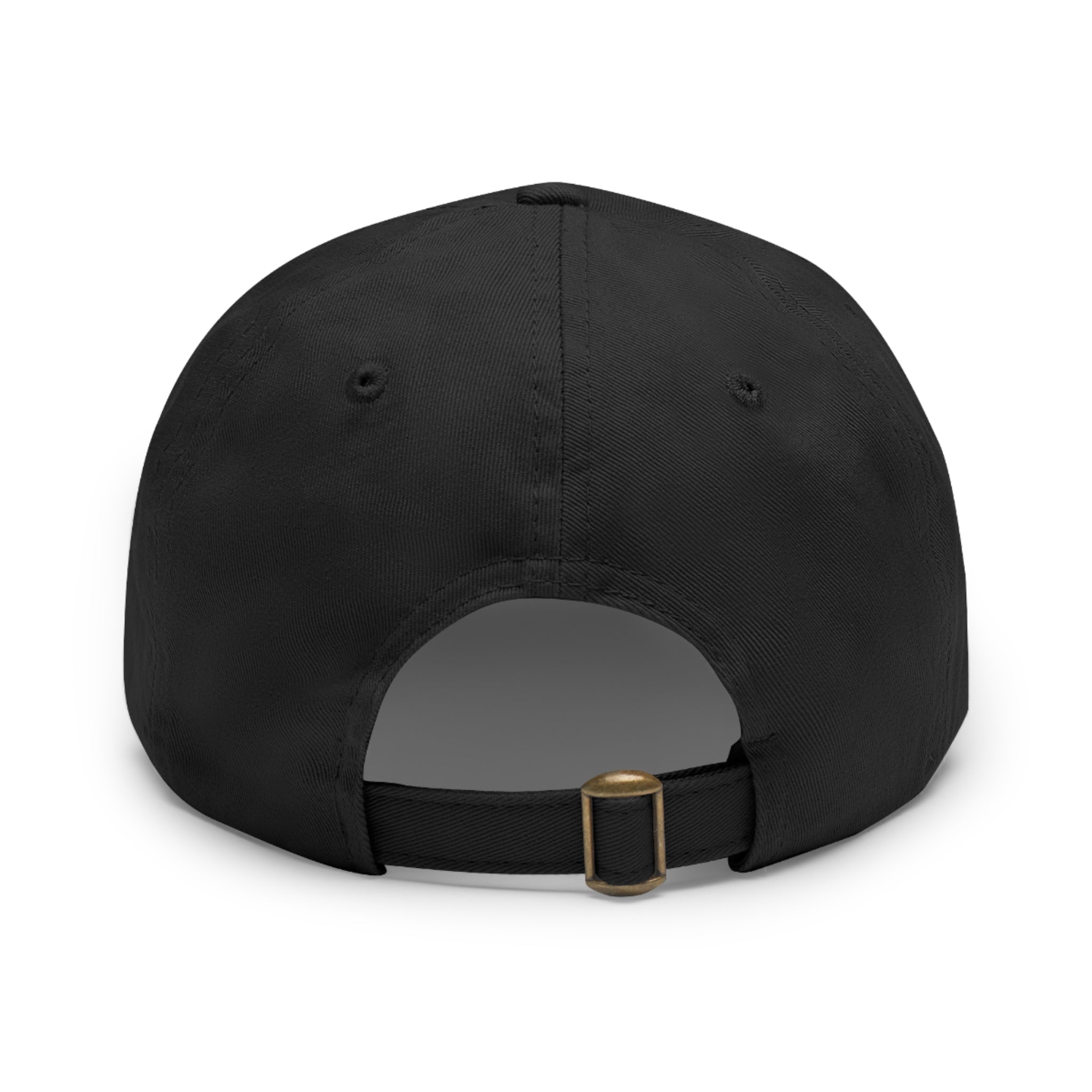 USWE Leather Patch Dad Hat — Vintage Gold Emblem Baseball Cap