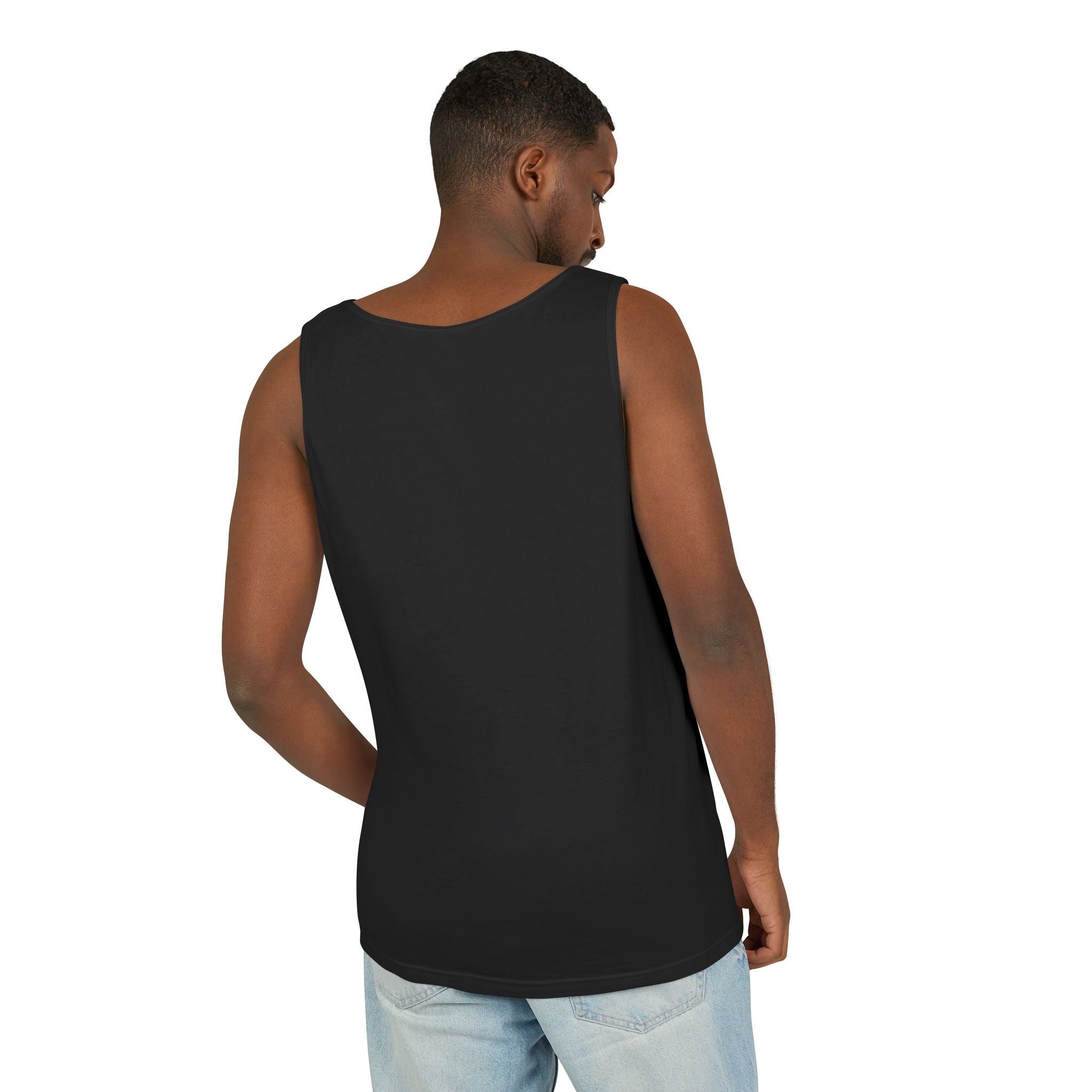 Regal Lion Head tank top | In Us We Trust text