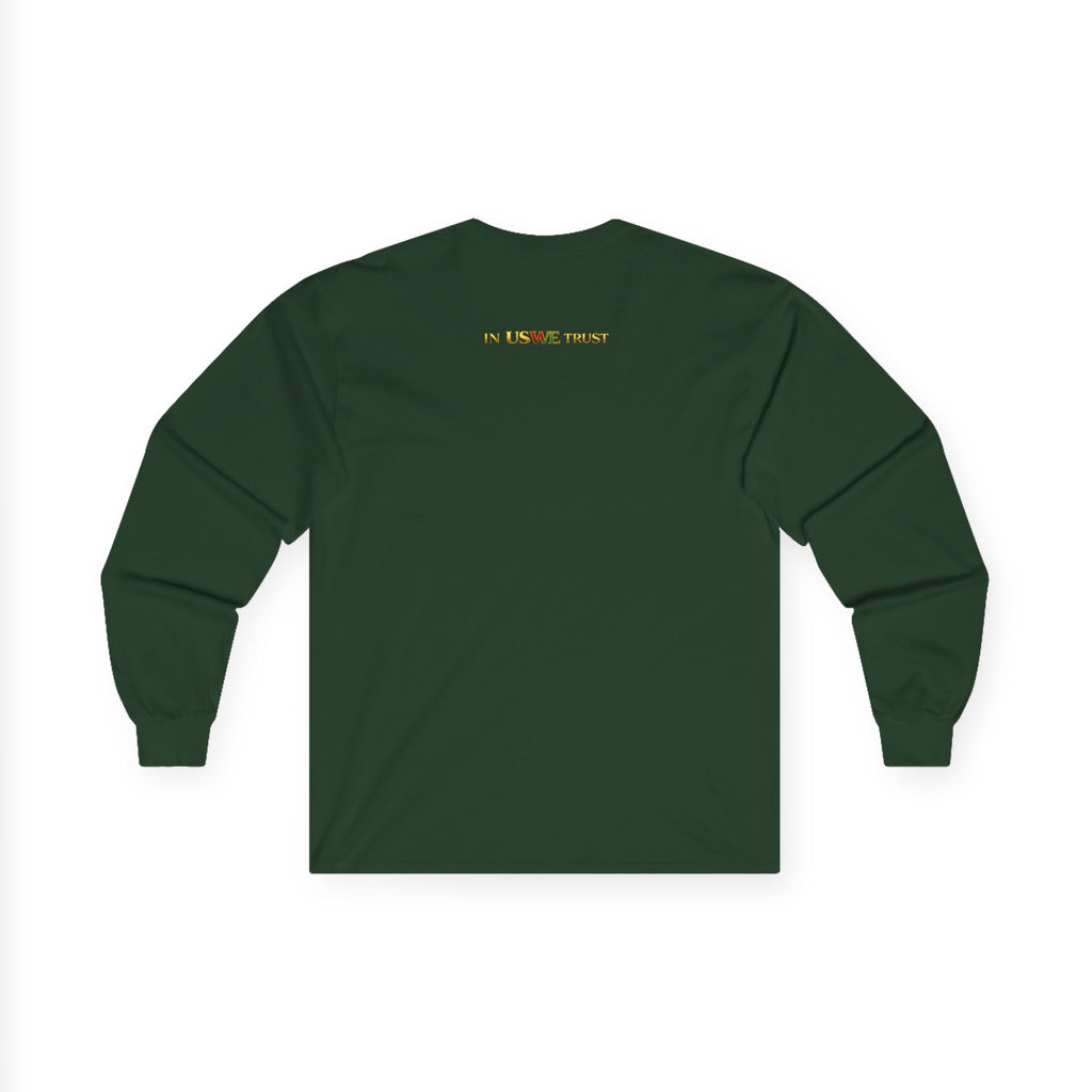 In USWE Trust Coin Graphic Long Sleeve Tee | Vintage Token Design