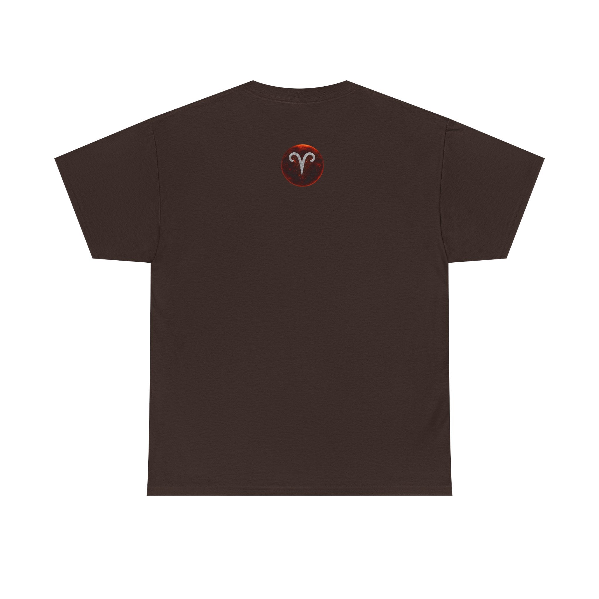 Aries Fire Ram T‑Shirt — Zodiac Astrology Tee with 'ARIES' Text