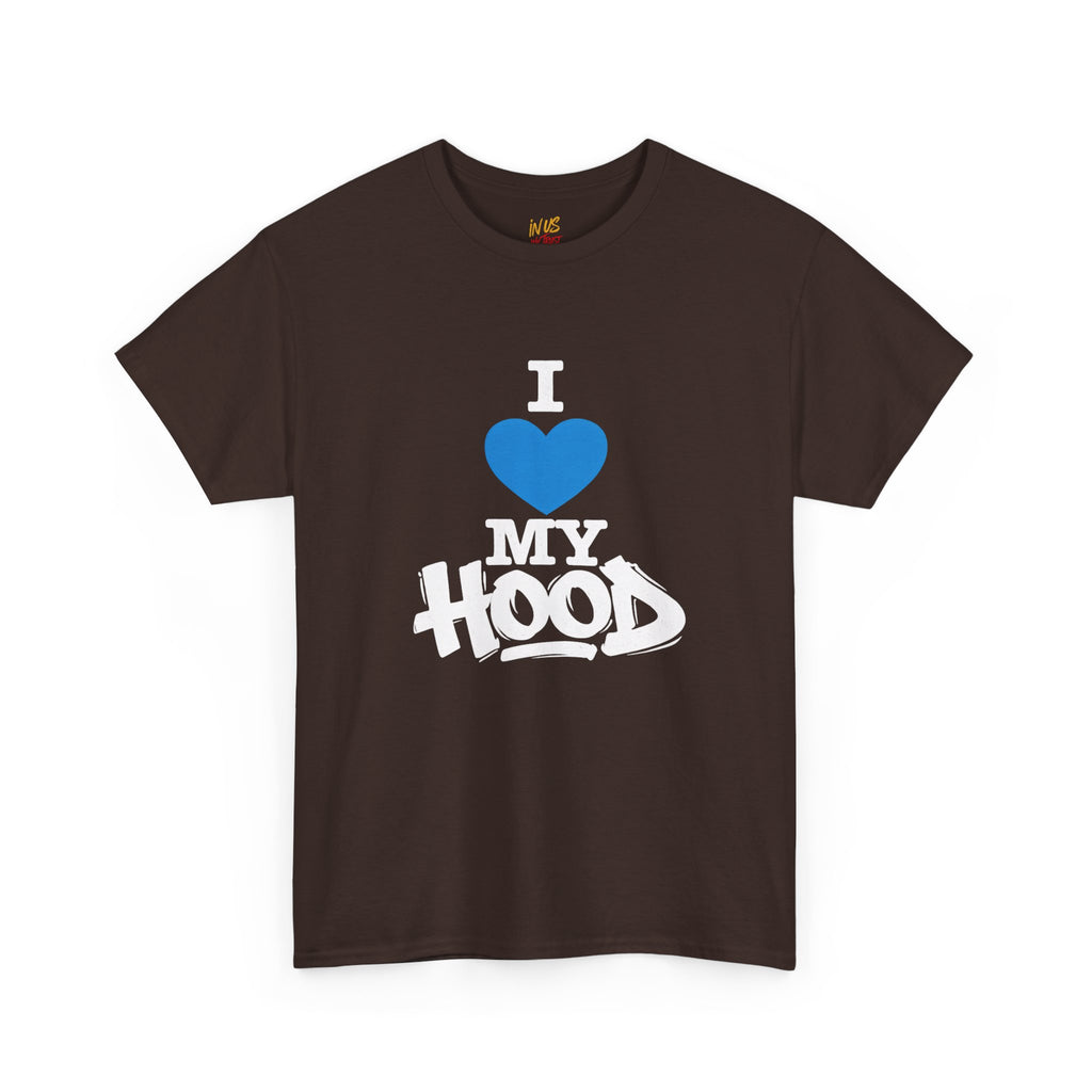 I Love My Hood T-Shirt — USWE Grafitti Blue Heart