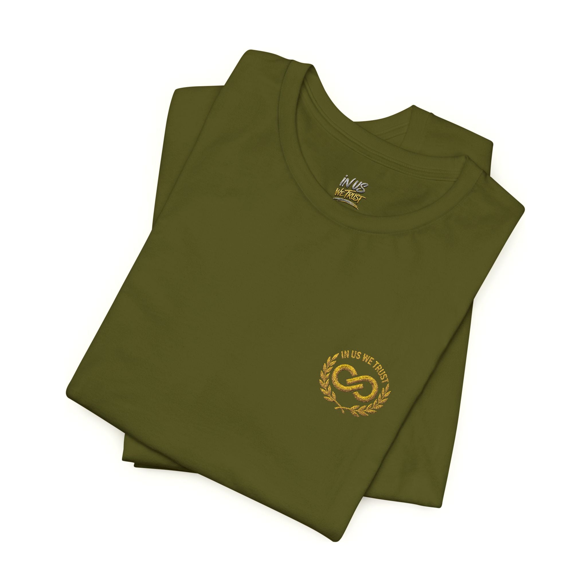 IN US WE TRUST™ Gold Crest Embroidered Tee