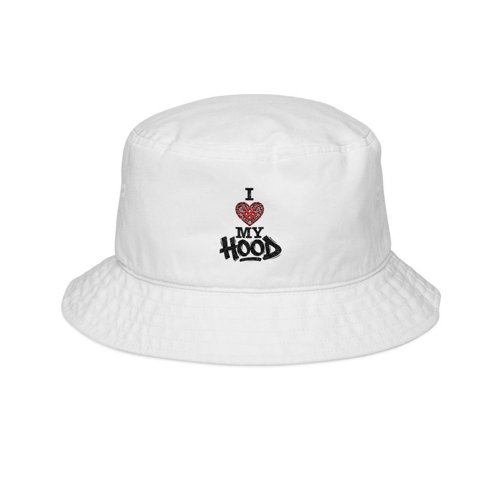I Love My Hood Embroidered Bucket Hat