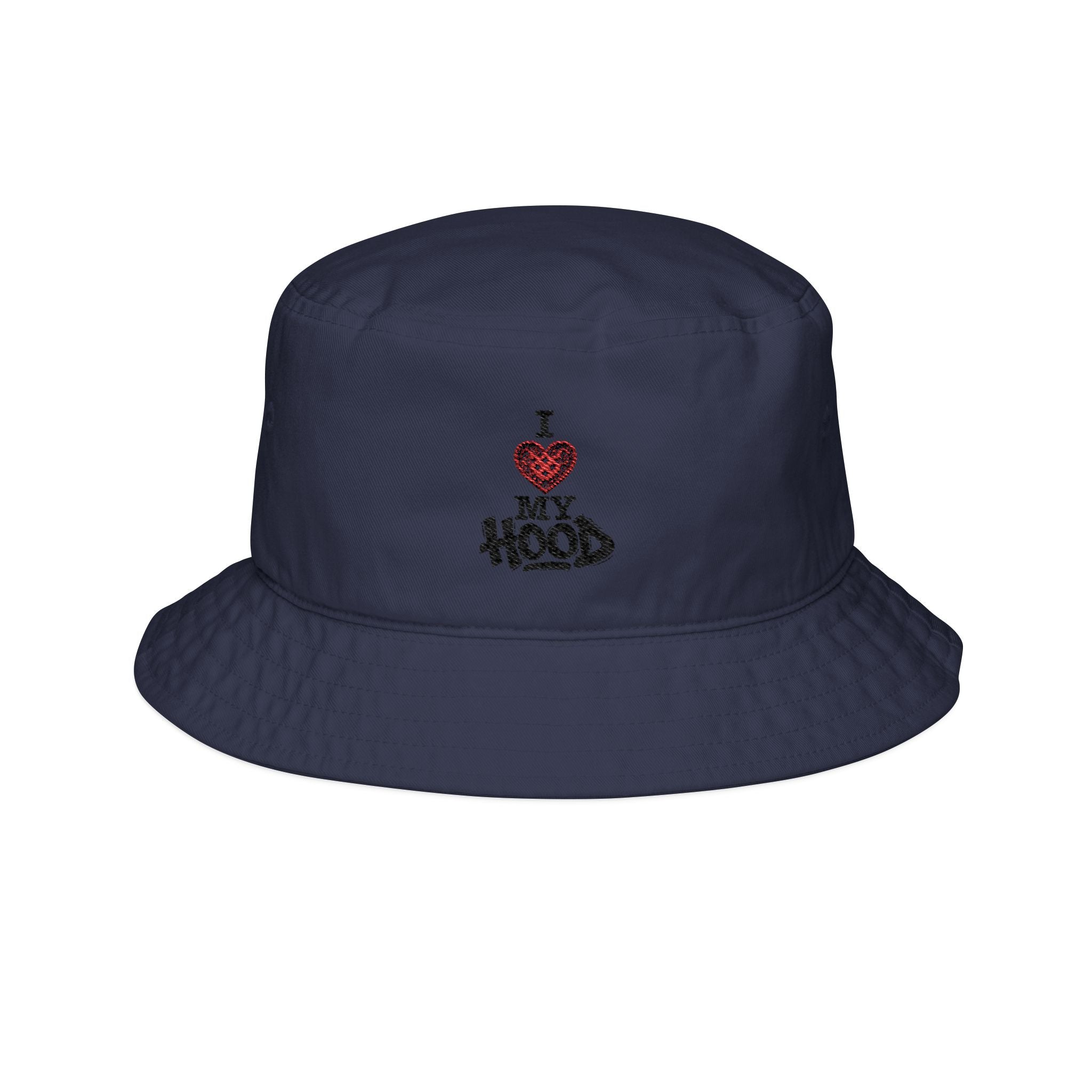 I Love My Hood Embroidered Bucket Hat
