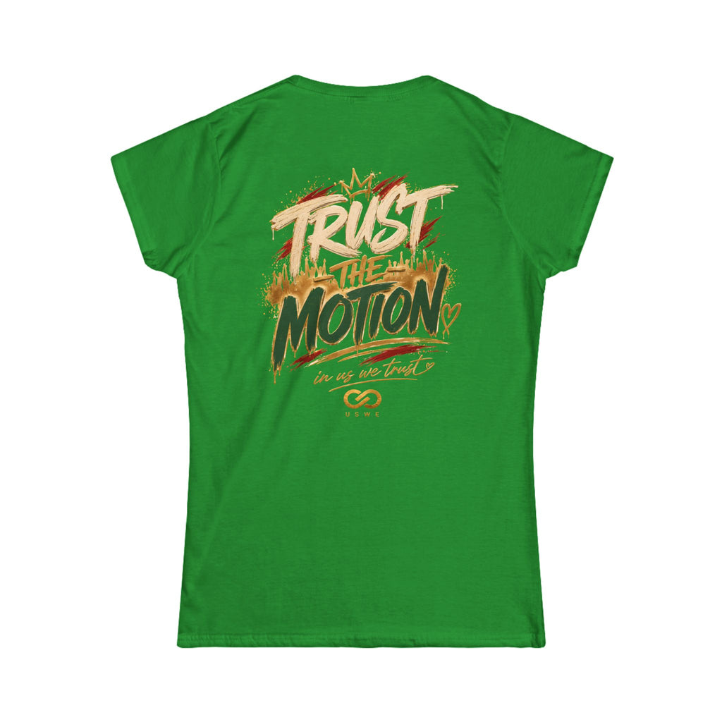 Womens In Us We Trust Heritage seal — "Trust the Motion"