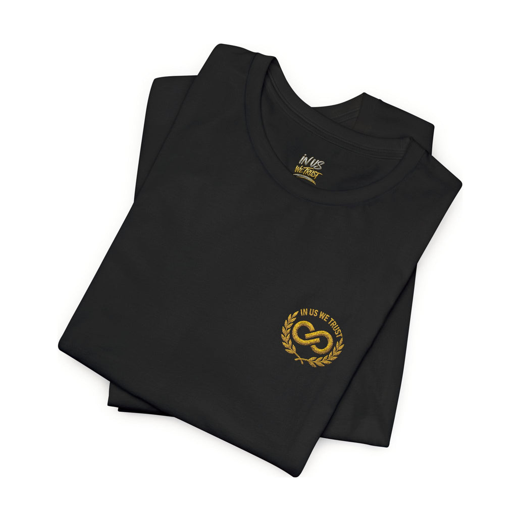 IN US WE TRUST™ Gold Crest Embroidered Tee