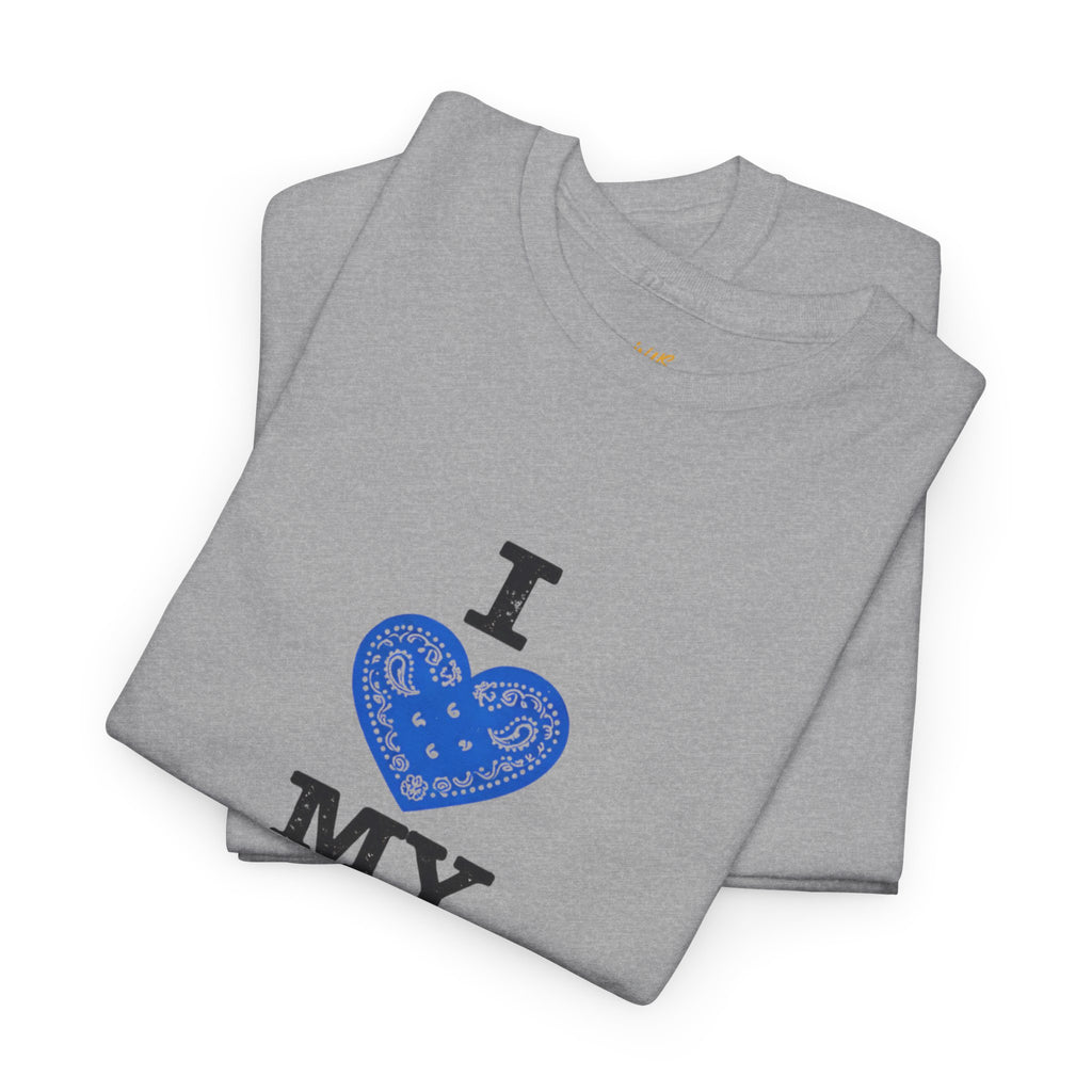 I ❤️ My Hood T-Shirt Blue— Urban Neighborhood Pride Tee