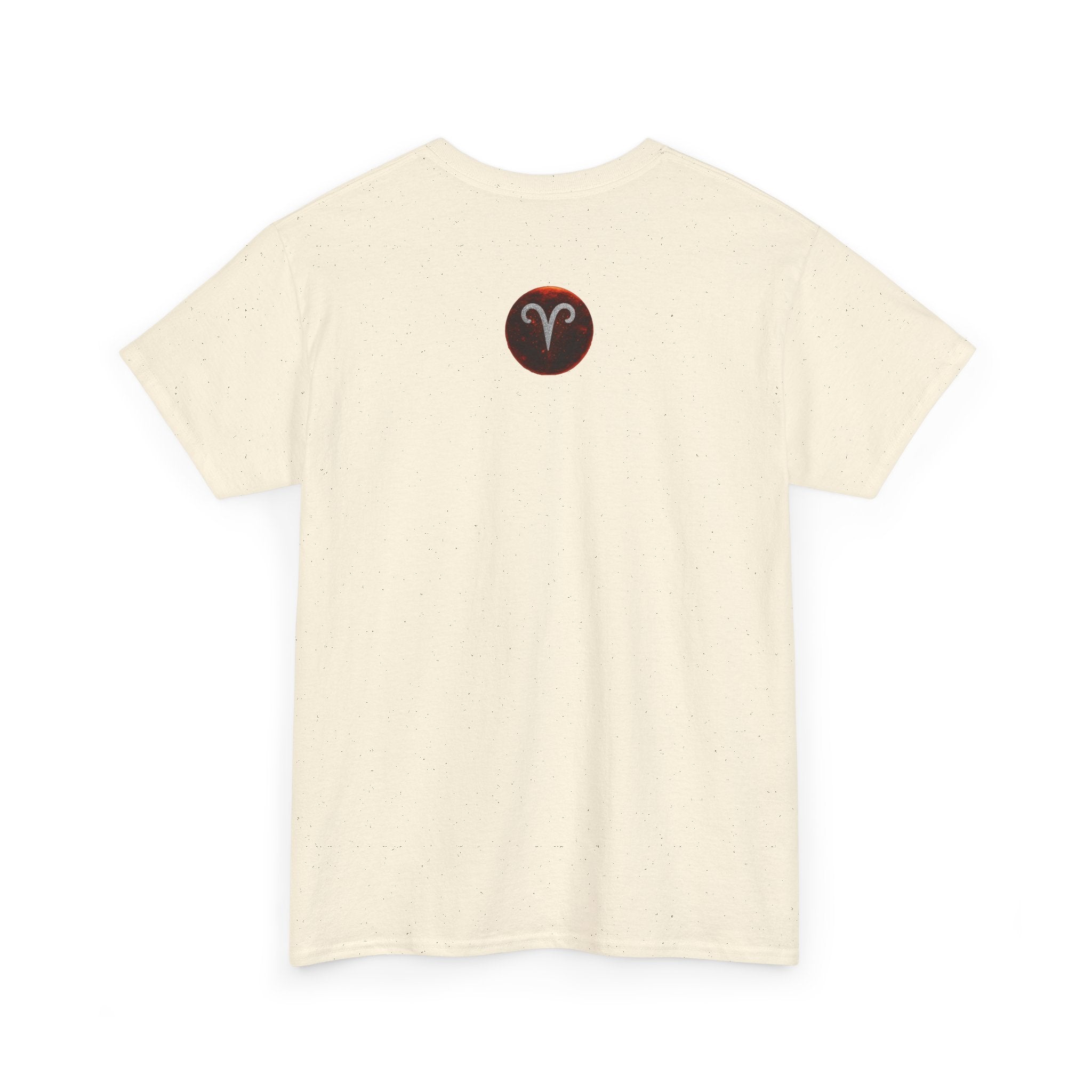 Aries Fire Ram T‑Shirt — Zodiac Astrology Tee with 'ARIES' Text
