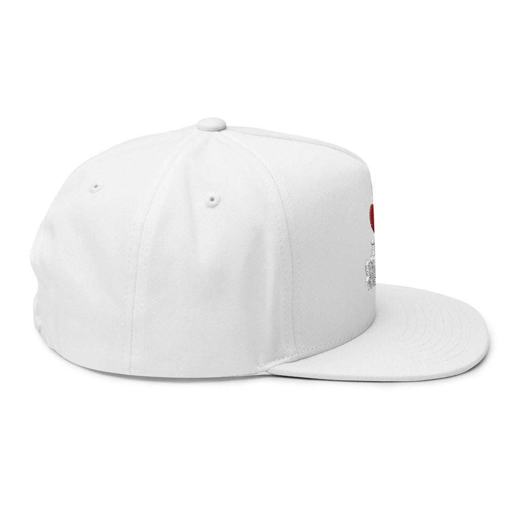 I Heart My Hood Embroidered Flat Bill Cap