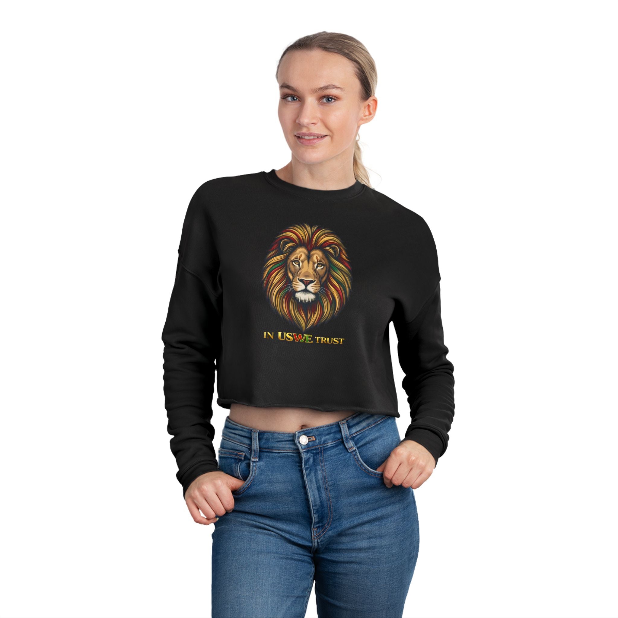 In USWE Trust Lion Head Cropped Sweatshirt —
