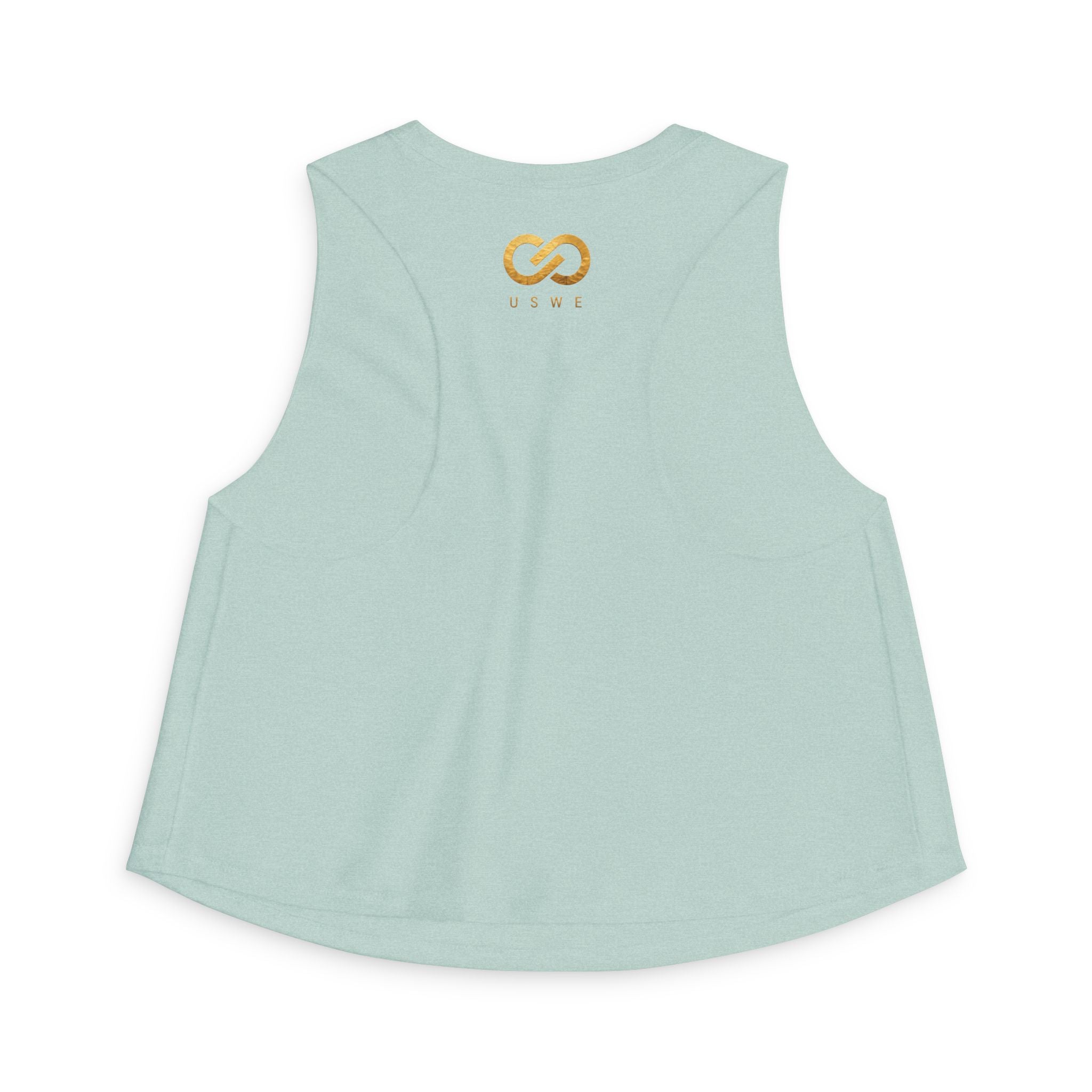 In Us We Trust Crop Top - Gold Infinity Link Women's Tank
