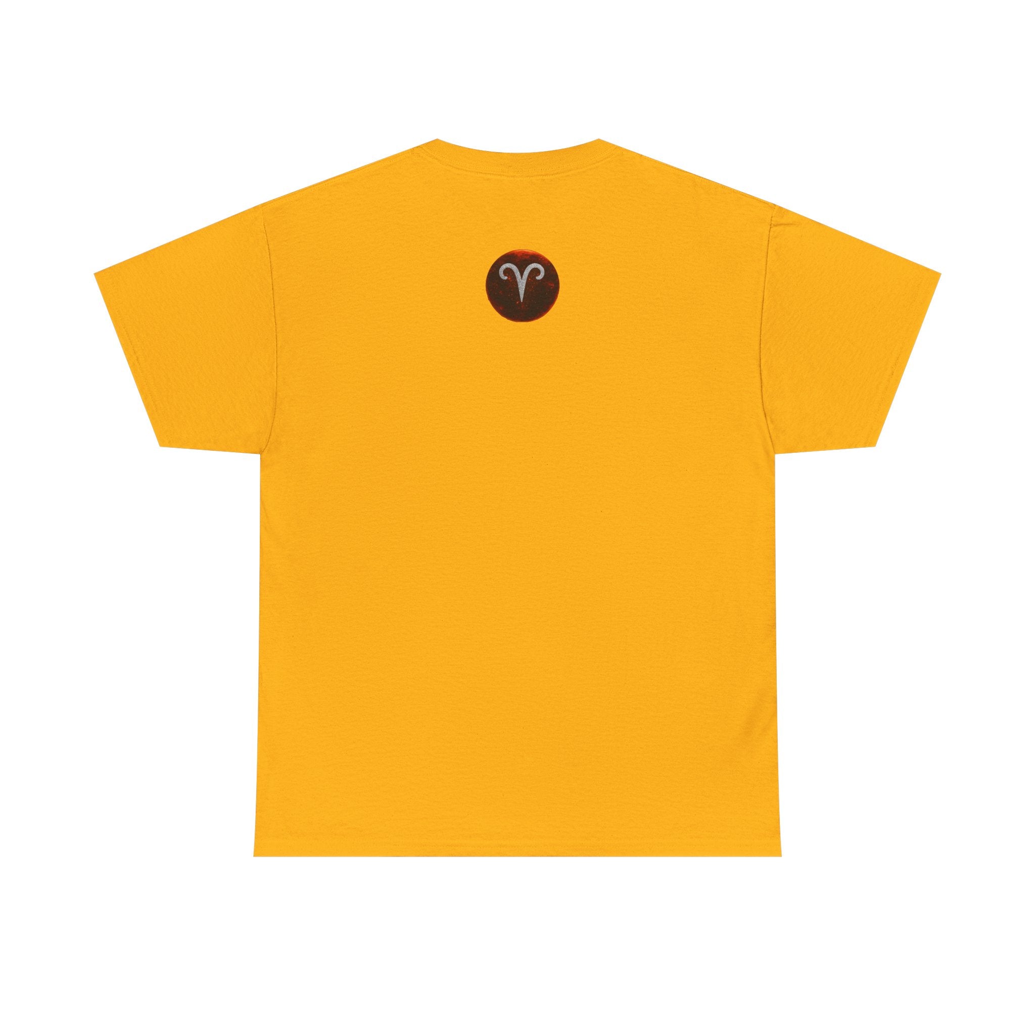 Aries Fire Ram T‑Shirt — Zodiac Astrology Tee with 'ARIES' Text