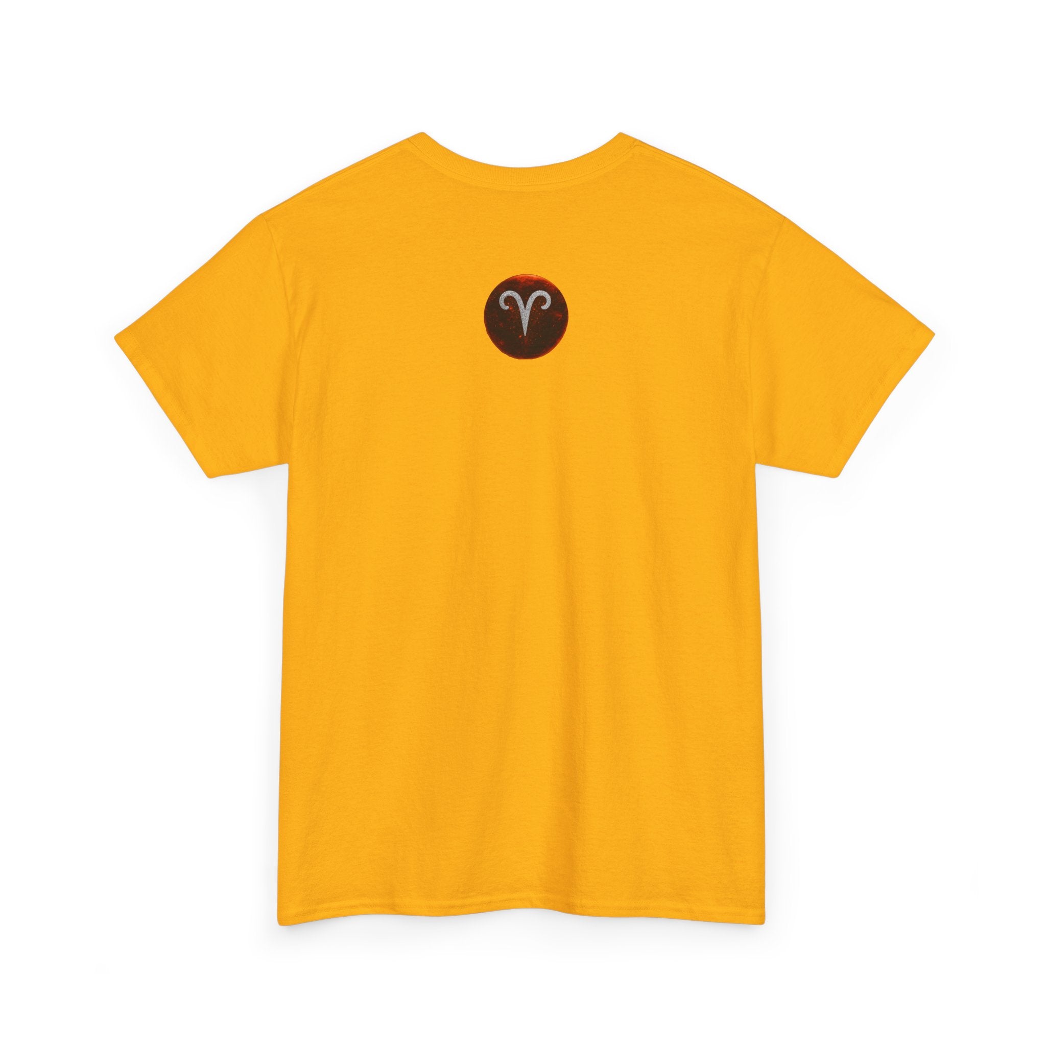 Aries Fire Ram T‑Shirt — Zodiac Astrology Tee with 'ARIES' Text
