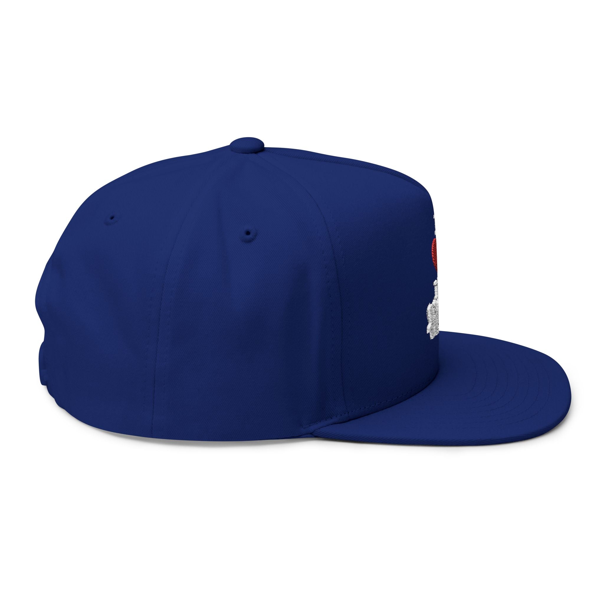 I Heart My Hood Embroidered Flat Bill Cap