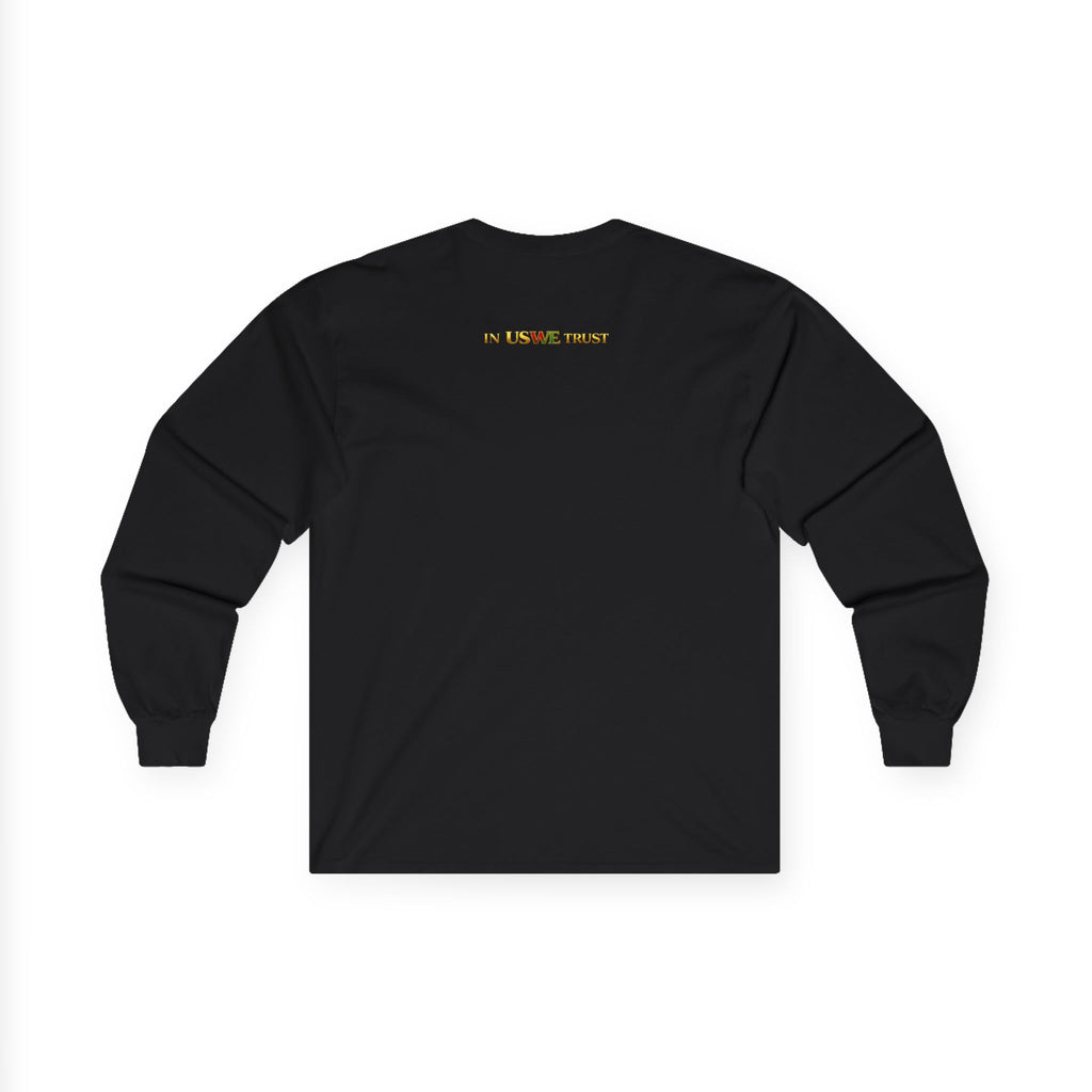 In USWE Trust Coin Graphic Long Sleeve Tee | Vintage Token Design