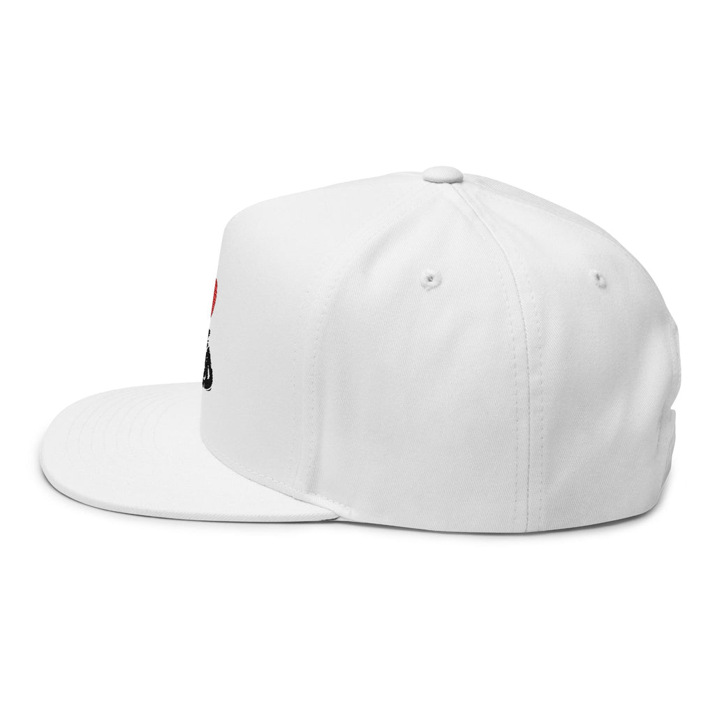 I Heart My Hood Embroidered Flat Bill Cap