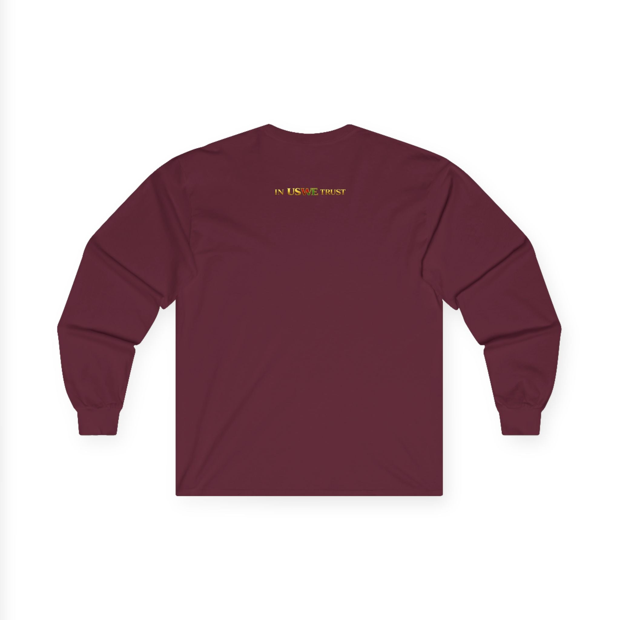 In USWE Trust Coin Graphic Long Sleeve Tee | Vintage Token Design