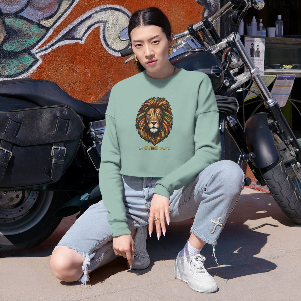 In USWE Trust Lion Head Cropped Sweatshirt —