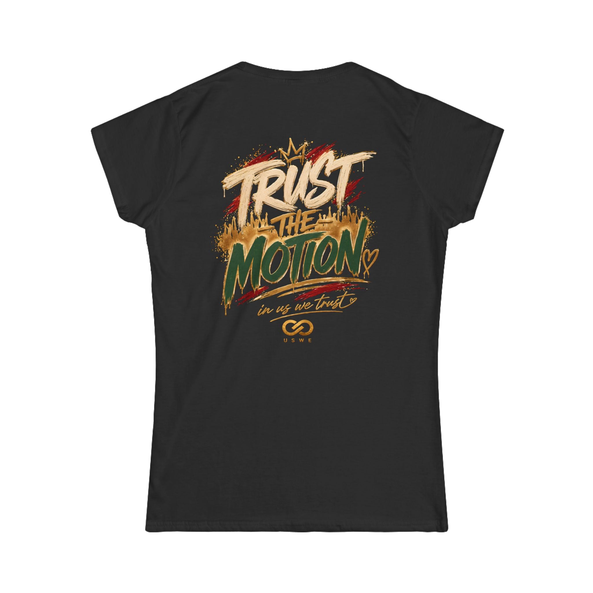Womens In Us We Trust Heritage seal — "Trust the Motion"