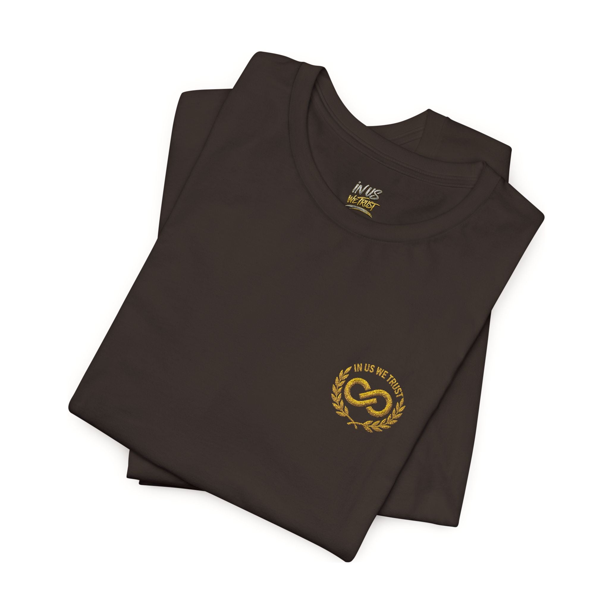 IN US WE TRUST™ Gold Crest Embroidered Tee