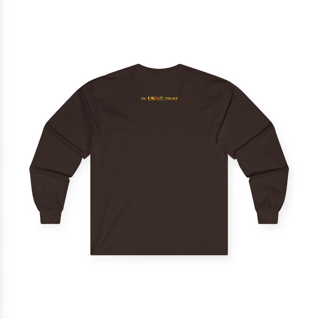 In USWE Trust Coin Graphic Long Sleeve Tee | Vintage Token Design